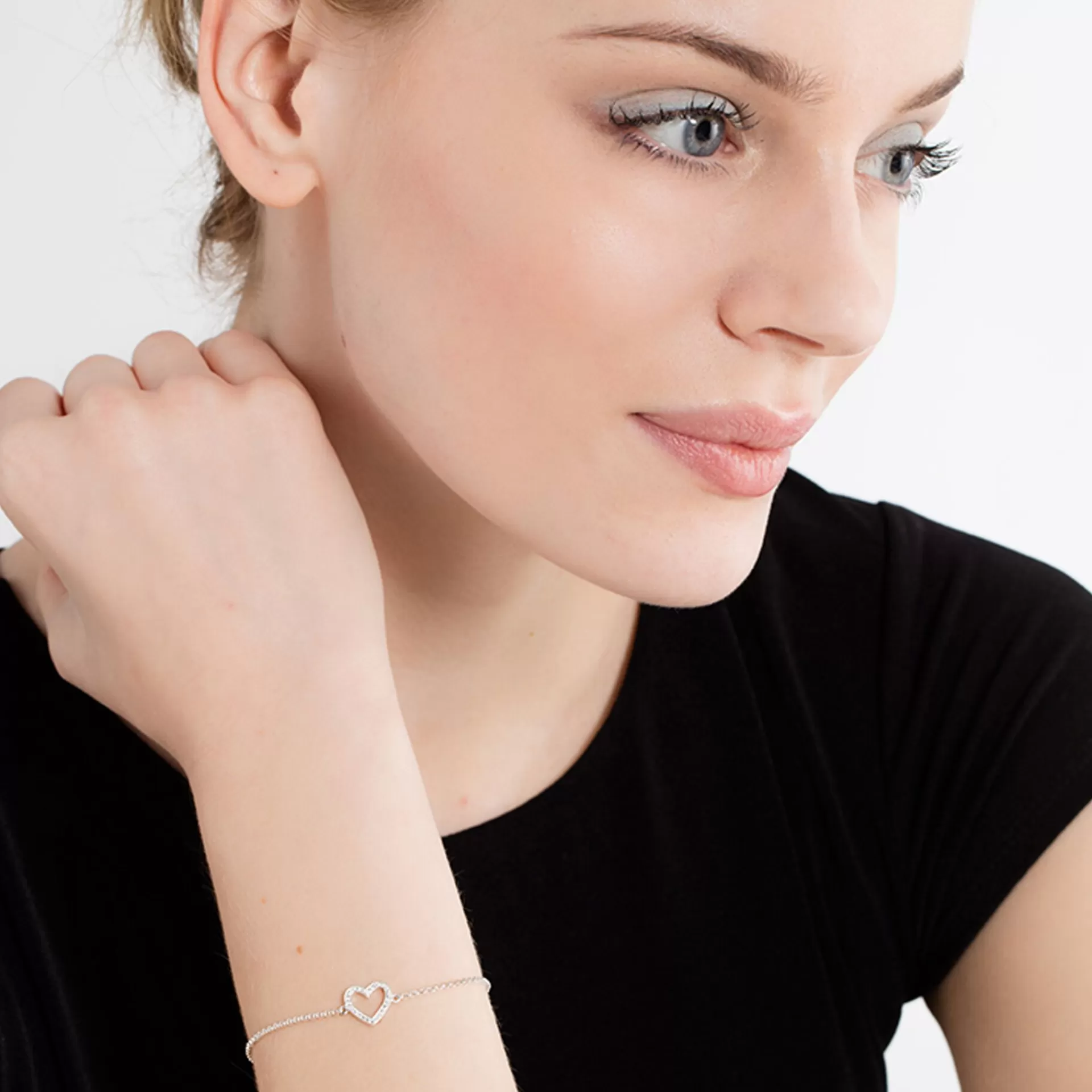 THOMAS SABO Armband | Återvunnet 925 silver<ARMBAND silverfargad, vit