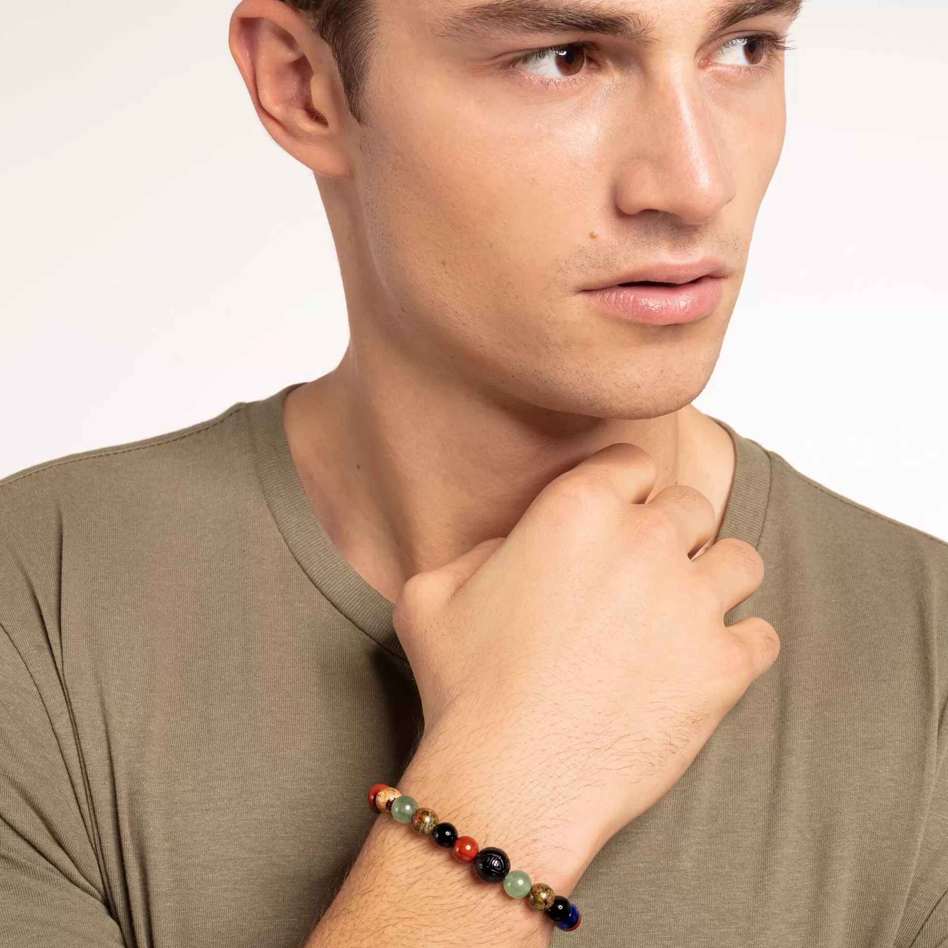 THOMAS SABO Armband | Återvunnet 925 silver<ARMBAND BROKIG silverfargad, blå, grön, brun, röd, svart