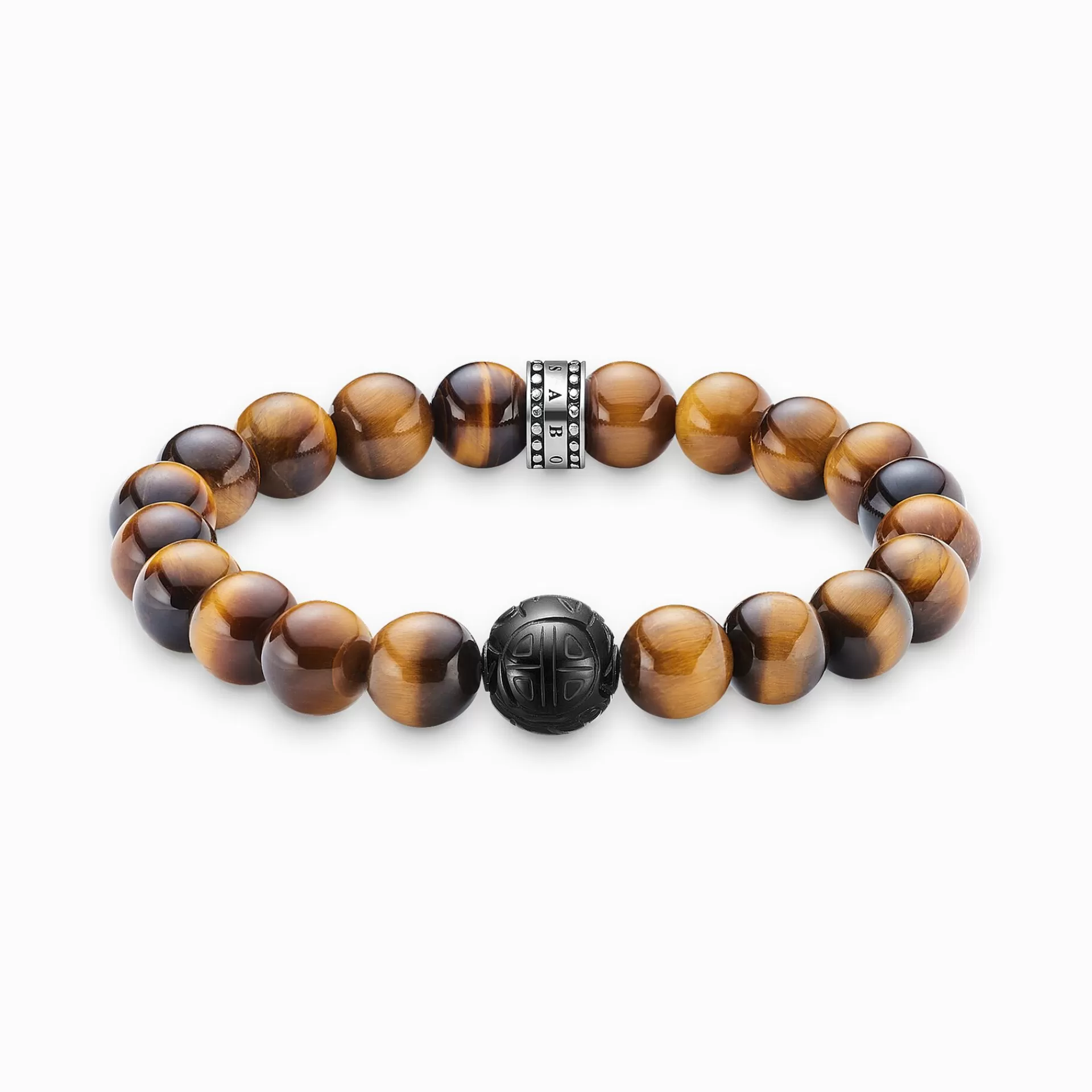 THOMAS SABO Armband | Återvunnet 925 silver<ARMBAND BRUNT brun, svart, silverfargad