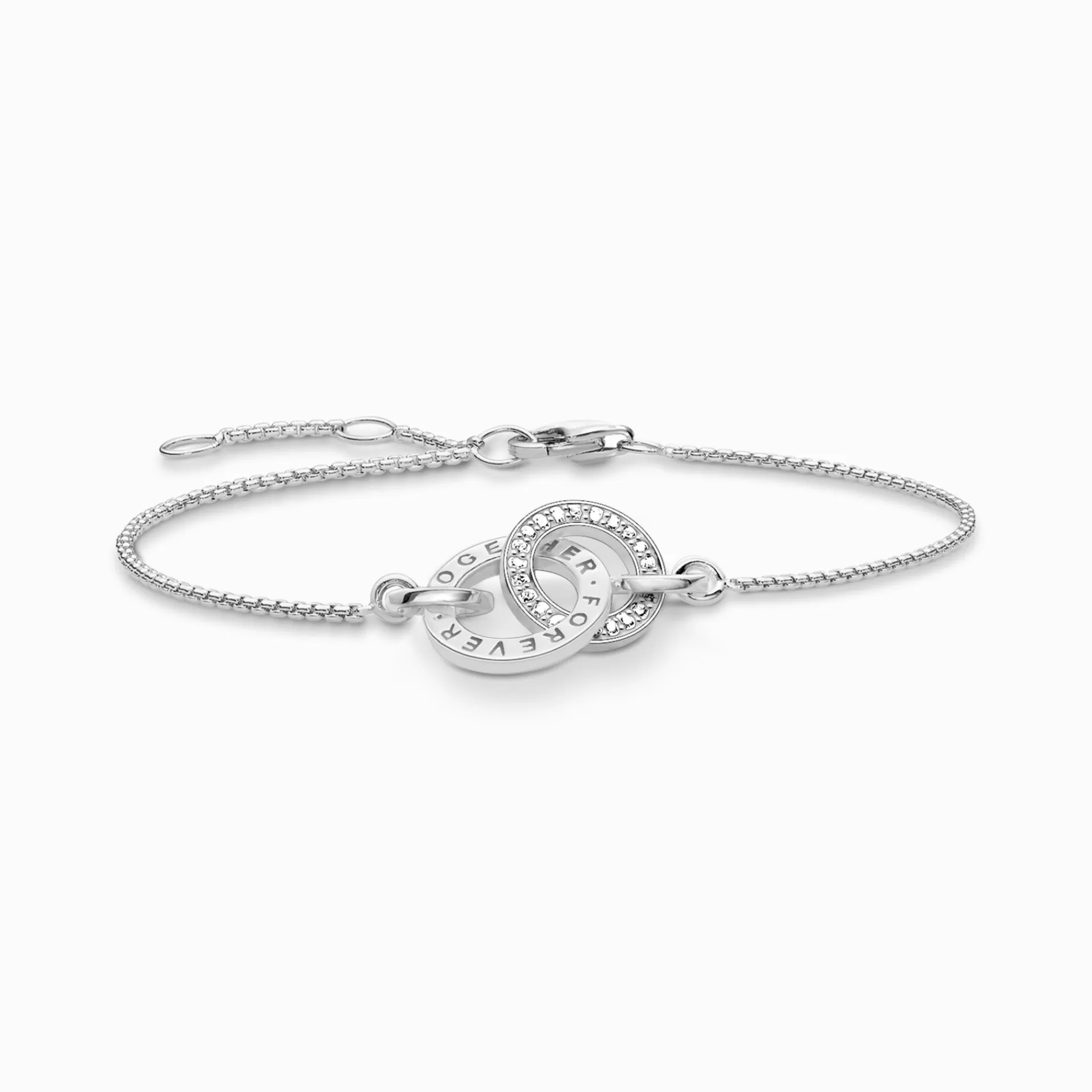 THOMAS SABO Armband | Återvunnet 925 silver<ARMBAND FOREVER TOGETHER SILVER silverfargad, vit