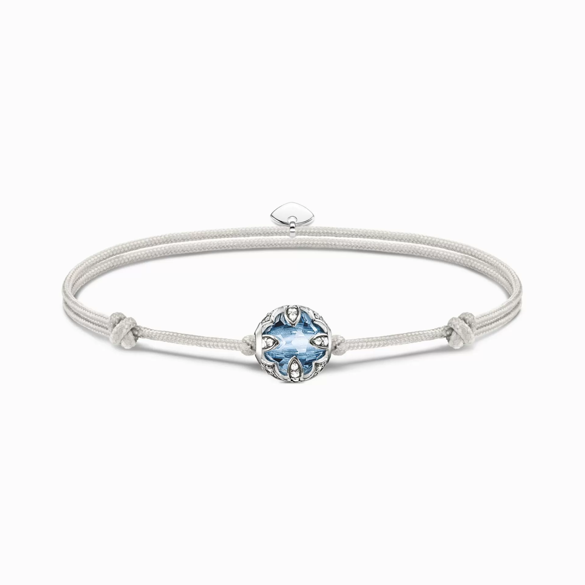 THOMAS SABO Armband | Återvunnet 925 silver<ARMBAND KARMA SECRET MED BL&ARING; SYNTETISK SPINELL BEAD silverfargad, ljusblå, beige