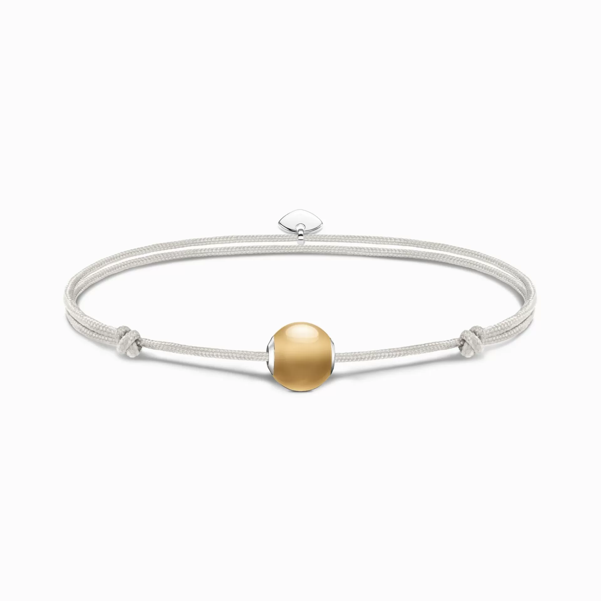 THOMAS SABO Armband | Återvunnet 925 silver<ARMBAND KARMA SECRET MED BRUN AGAT BEAD silverfargad, beige
