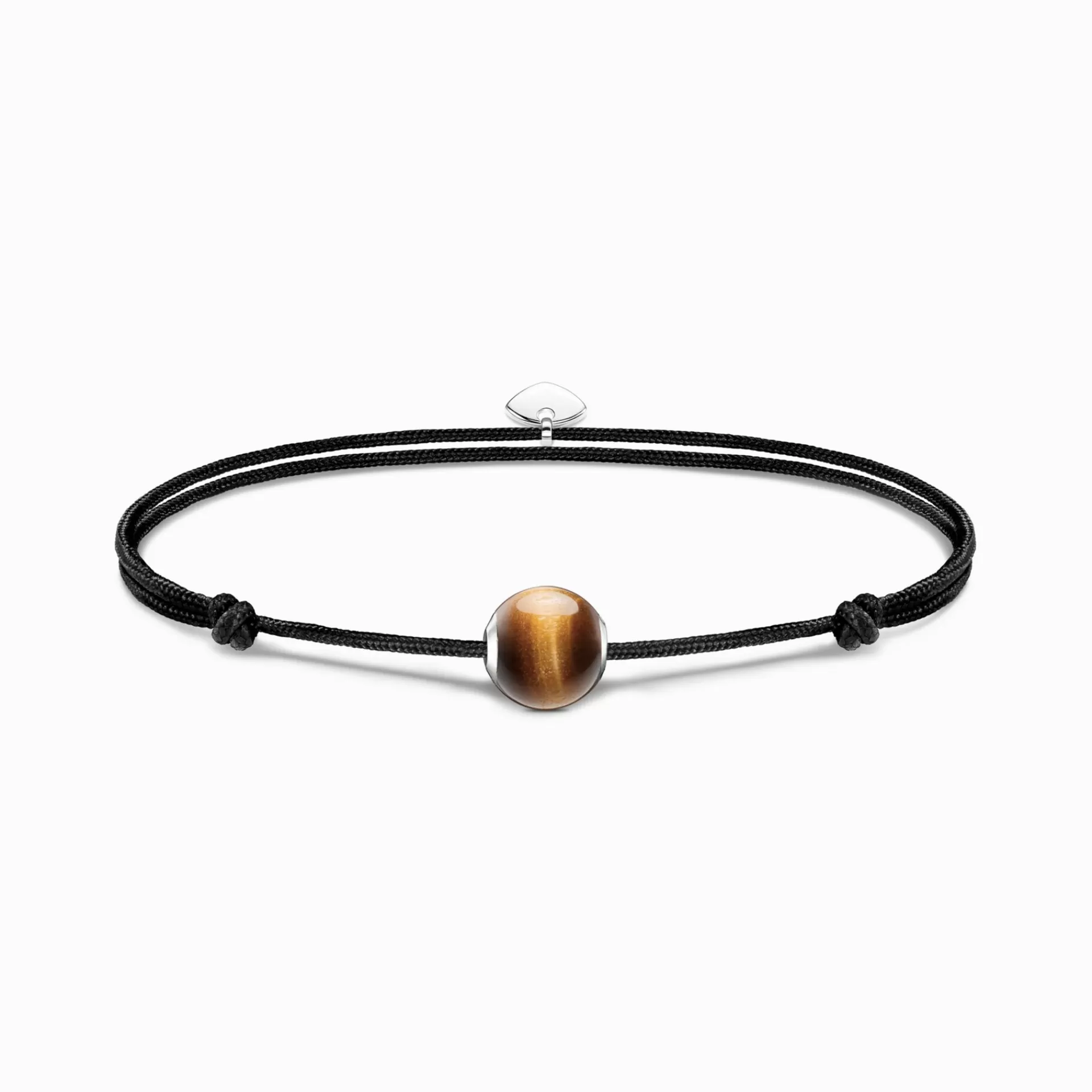THOMAS SABO Armband | Återvunnet 925 silver<ARMBAND KARMA SECRET MED BRUN TIGER&OUML;GA BEAD silverfargad, svart, brun