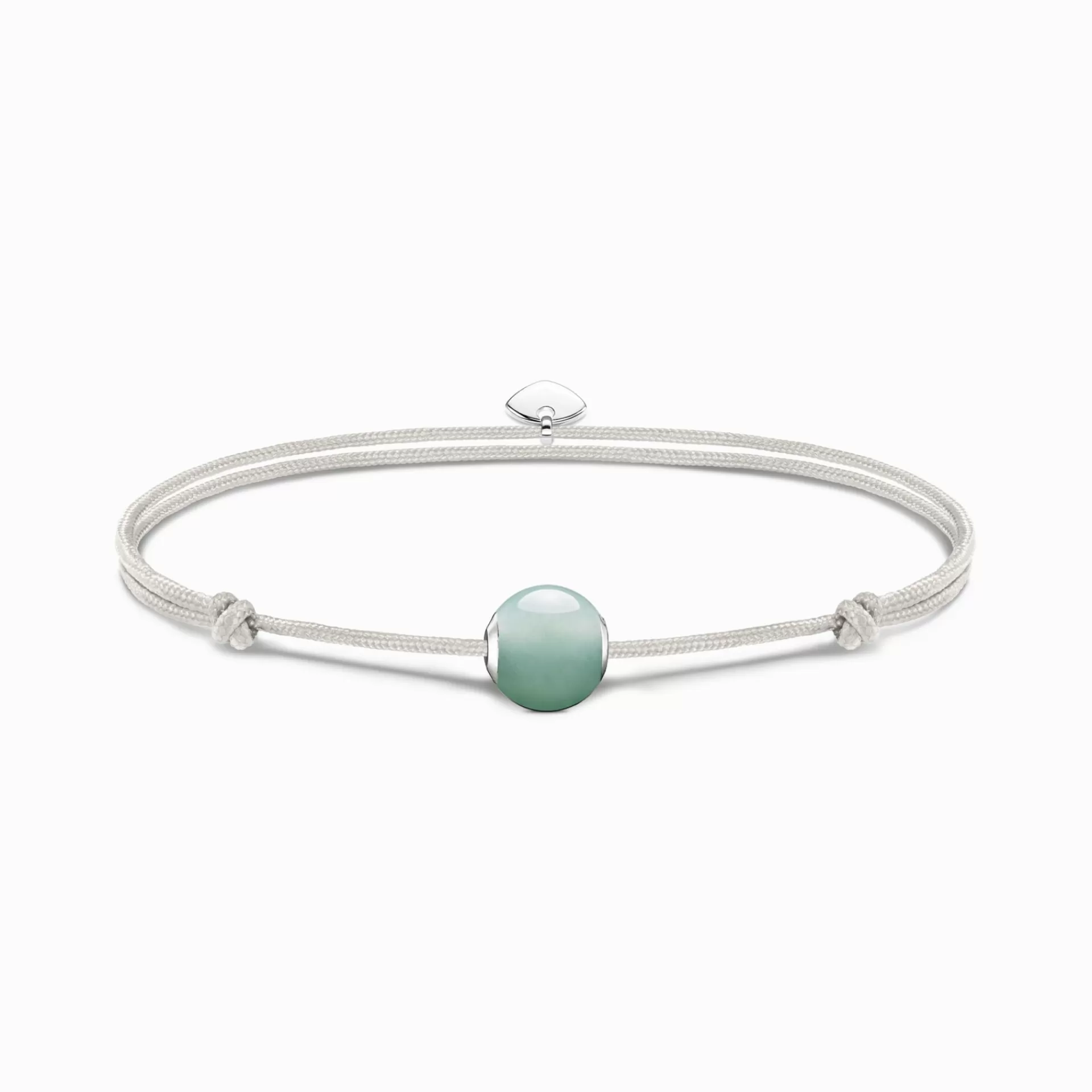 THOMAS SABO Armband | Återvunnet 925 silver<ARMBAND KARMA SECRET MED GR&OUML;N AVENTURIN BEAD silverfargad, grön, beige