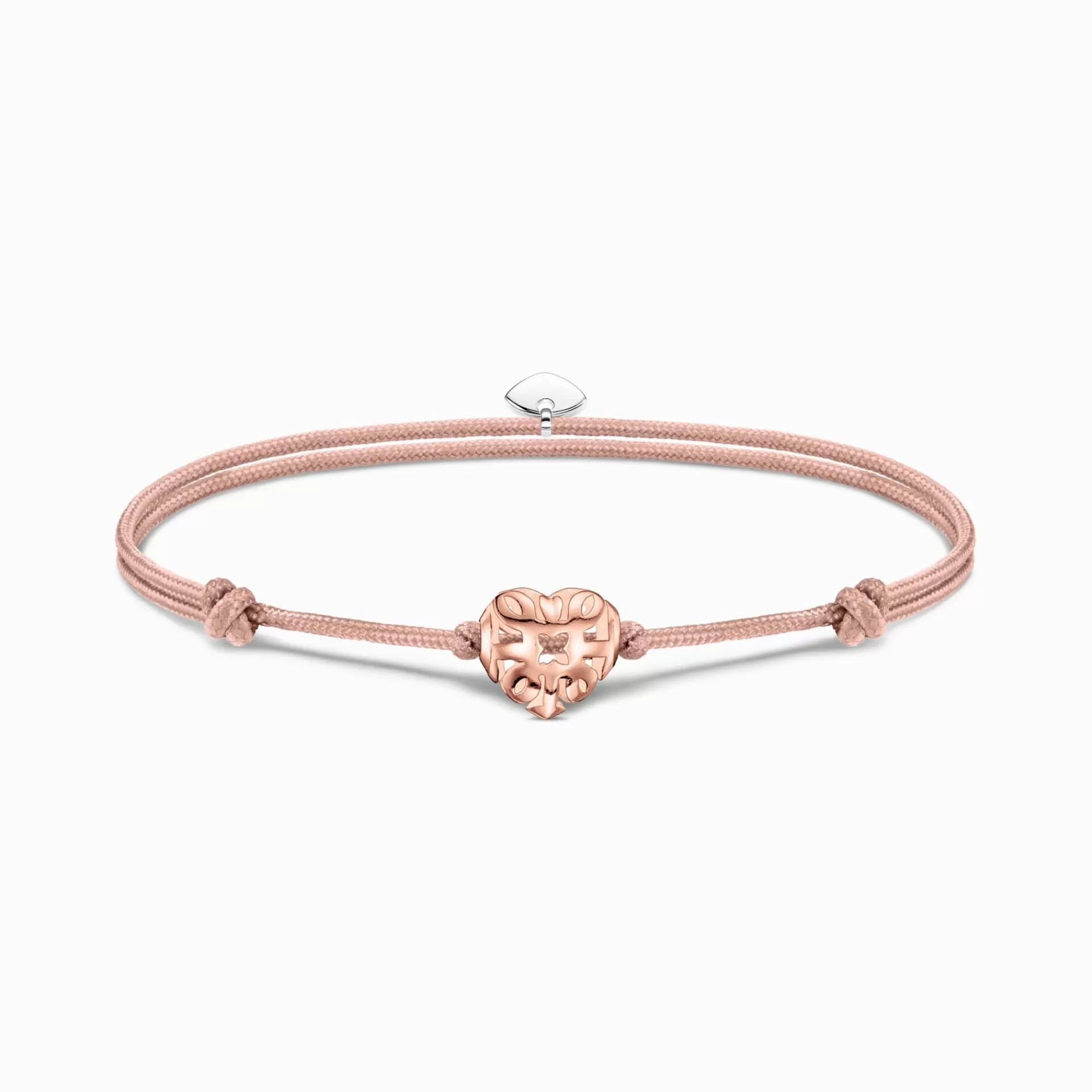 THOMAS SABO Armband | Återvunnet 925 silver<ARMBAND KARMA SECRET MED HJ&AUML;RTA BEAD ROS&EACUTE;GULDPL&AUML;TERAD silverfargad, beige, rosa, gult guldfargad, roséguldfargad