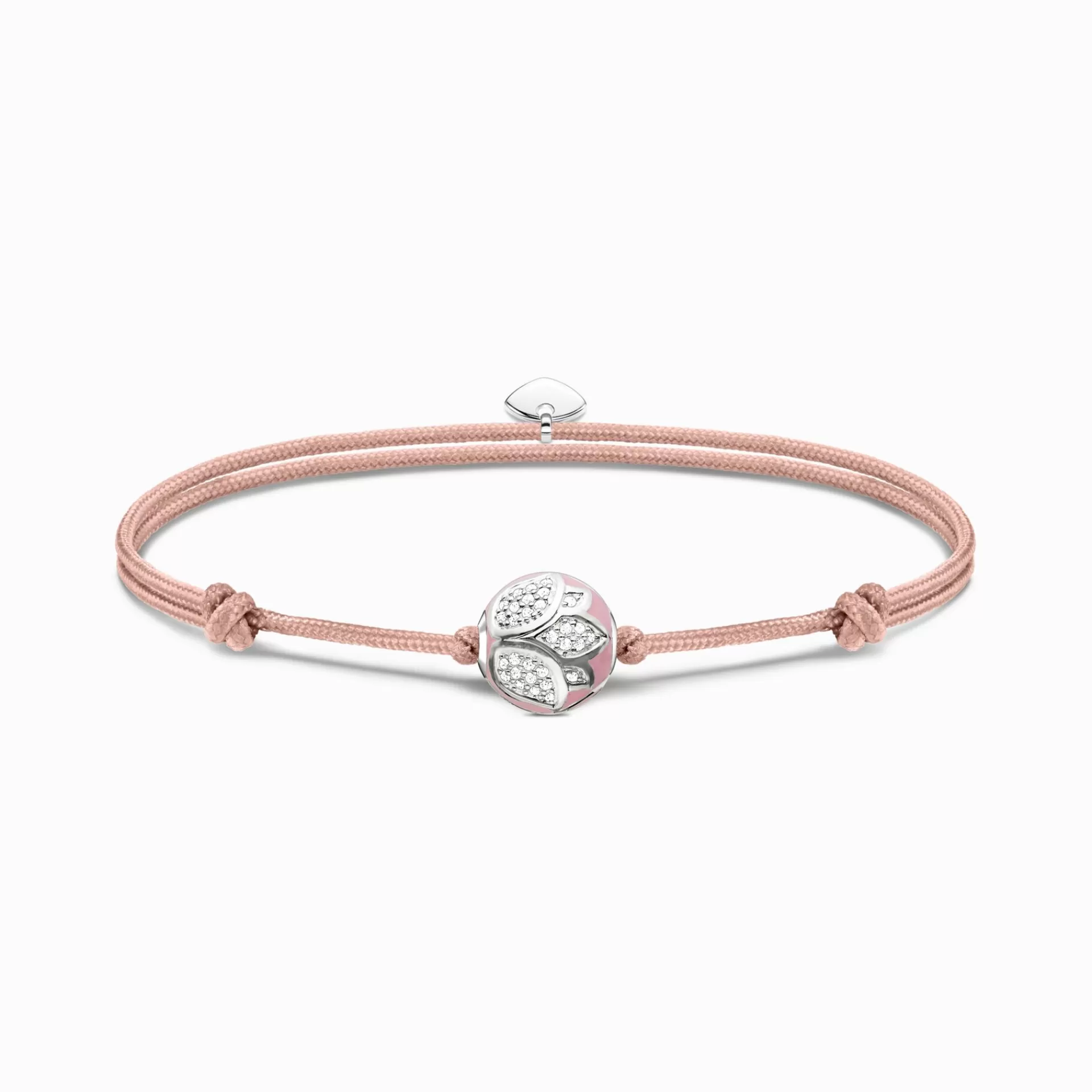 THOMAS SABO Armband | Återvunnet 925 silver<ARMBAND KARMA SECRET MED ROSA LOTUSBLOMMA BEAD silverfargad, rosa, vit, beige