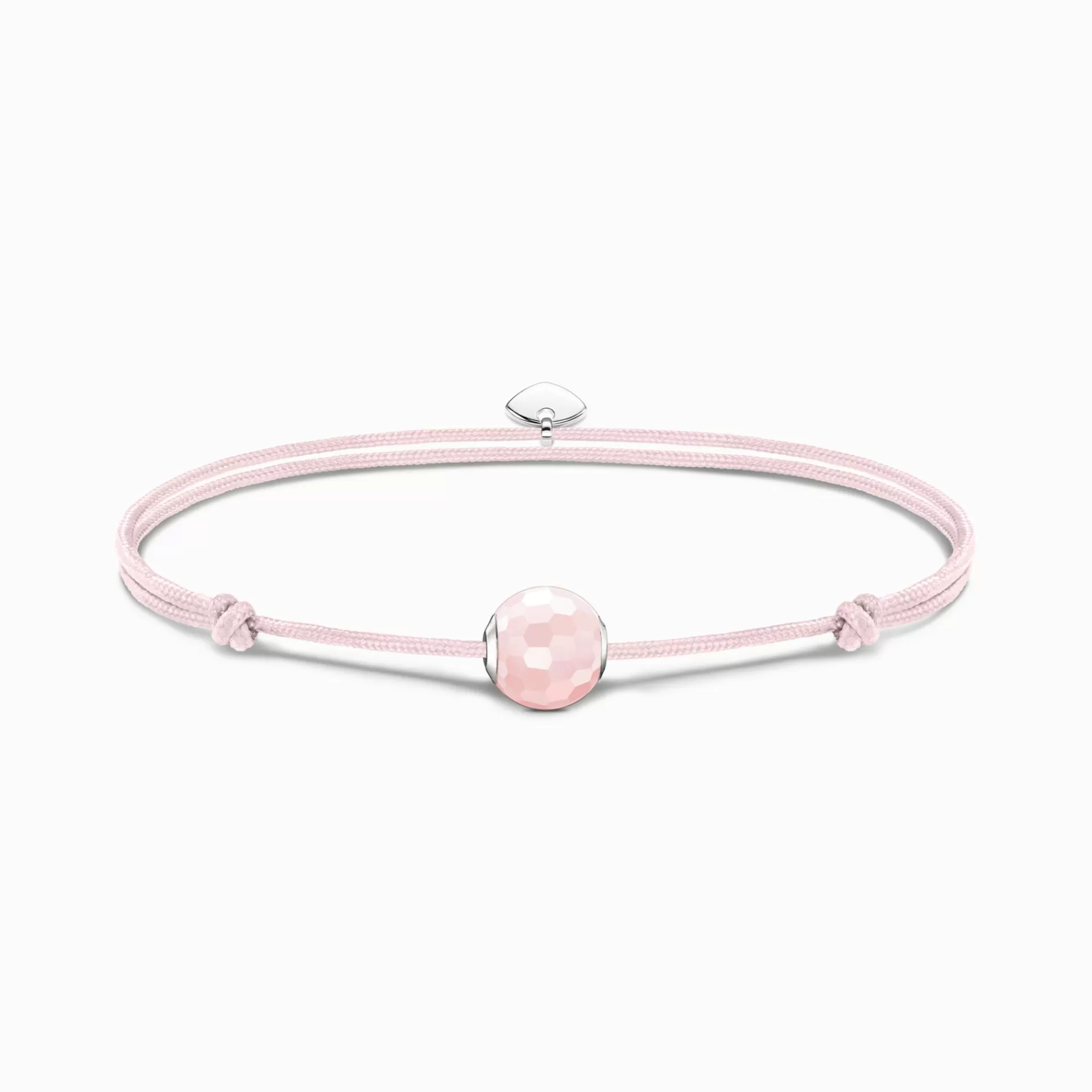 THOMAS SABO Armband | Återvunnet 925 silver<ARMBAND KARMA SECRET MED ROSENKVARTS BEAD silverfargad, rosa