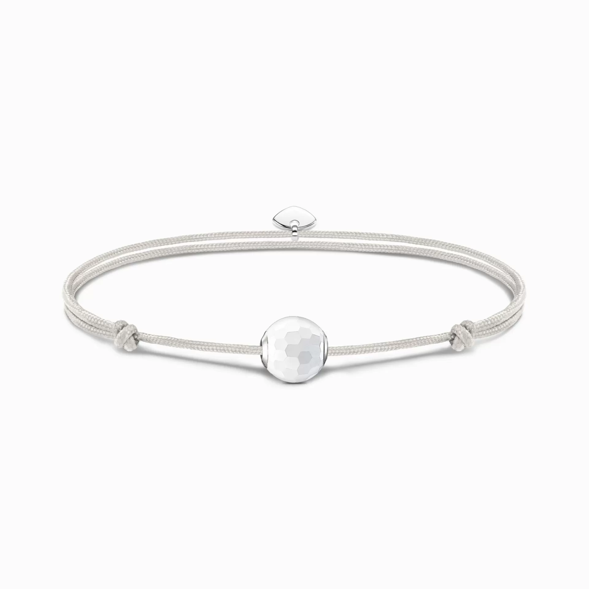 THOMAS SABO Armband | Återvunnet 925 silver<ARMBAND KARMA SECRET MED VIT AGAT BEAD silverfargad, vit, beige