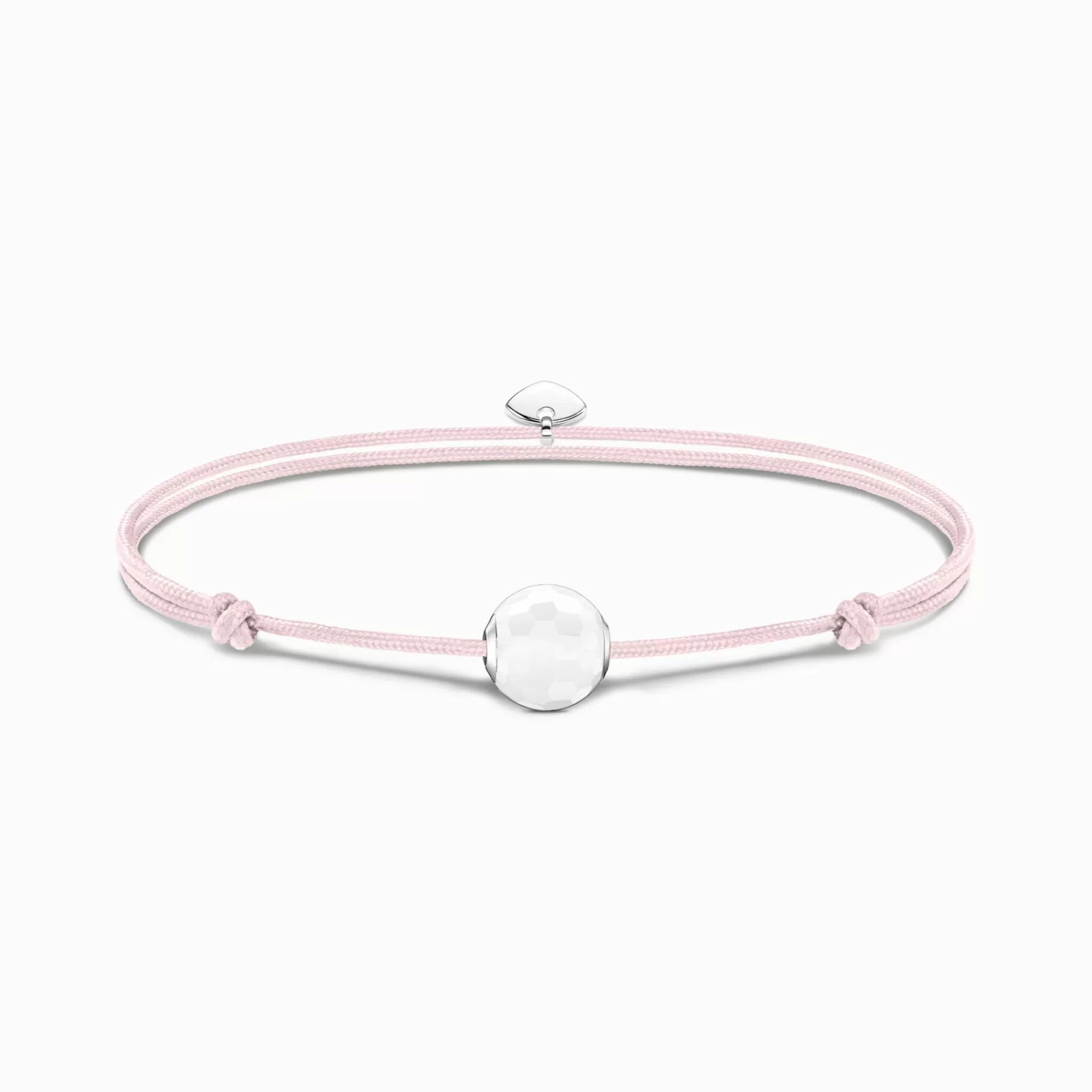 THOMAS SABO Armband | Återvunnet 925 silver<ARMBAND KARMA SECRET MED VIT JADE BEAD silverfargad, vit, rosa