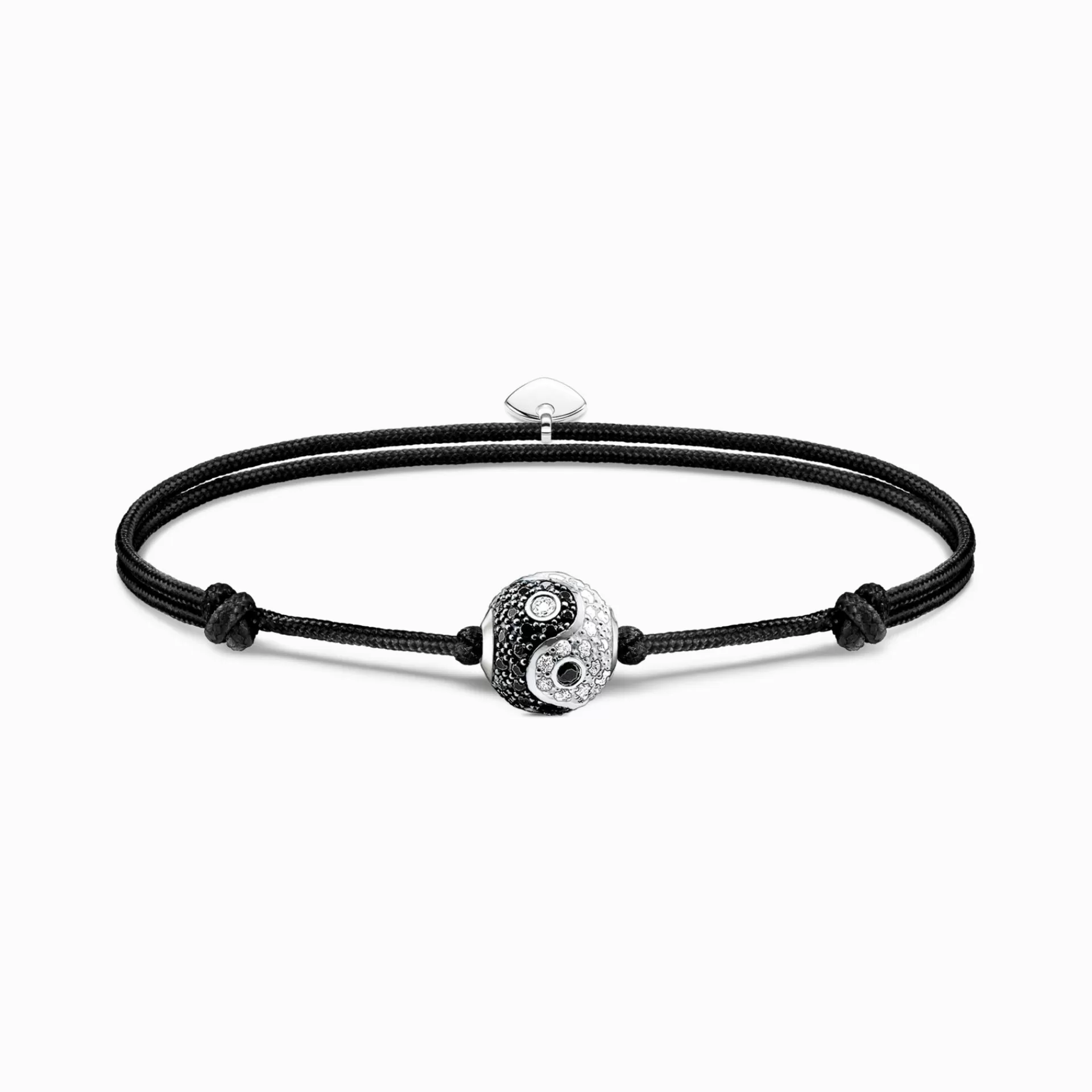 THOMAS SABO Armband | Återvunnet 925 silver<ARMBAND KARMA SECRET MED YIN-YANG BEAD silverfargad, svart, vit