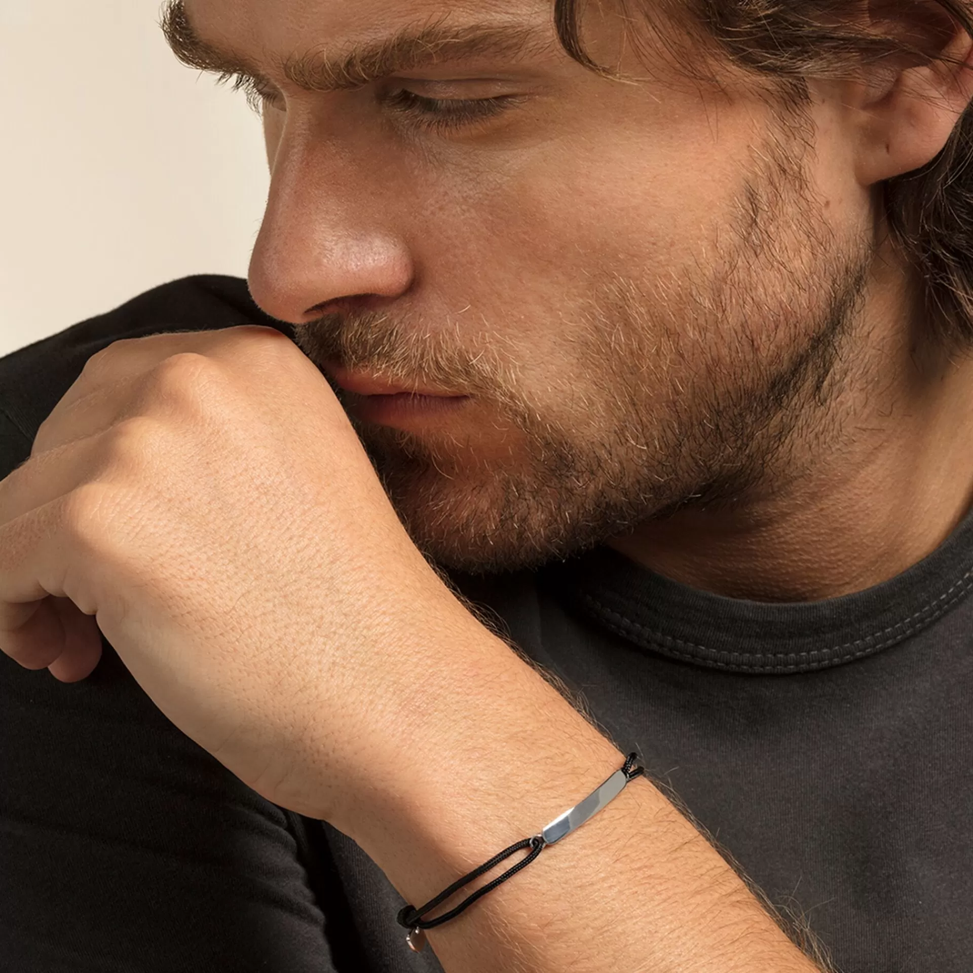 THOMAS SABO Armband | Återvunnet 925 silver<ARMBAND LITTLE SECRET CLASSIC svart, silverfargad