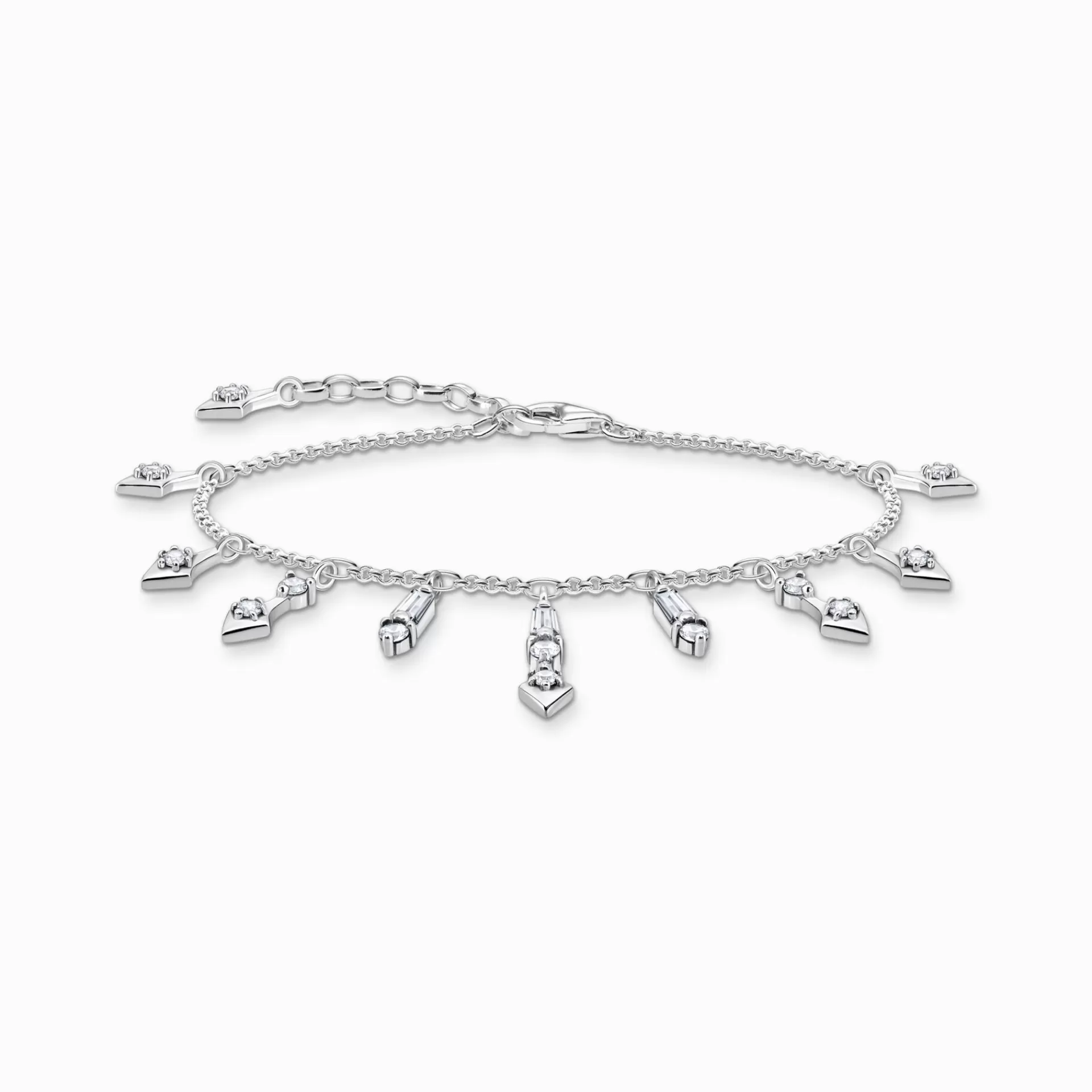 THOMAS SABO Armband | Återvunnet 925 silver<ARMBAND MED VINTERSOLSTR&ARING;LAR SILVER silverfargad, vit