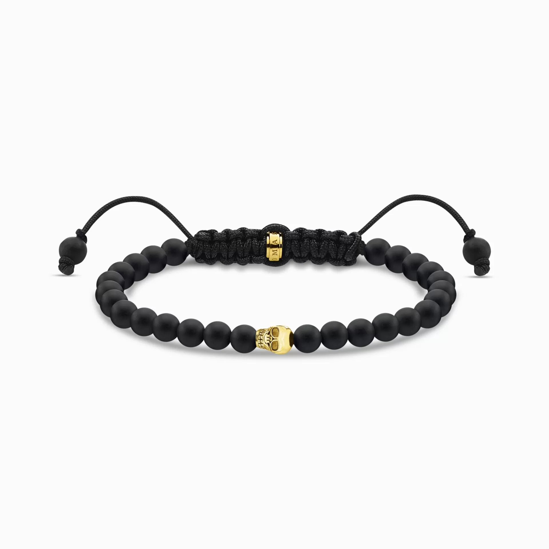 THOMAS SABO Armband | Armband<ARMBAND SVART D&OUML;DSKALLE GULD gult guldfargad, svart