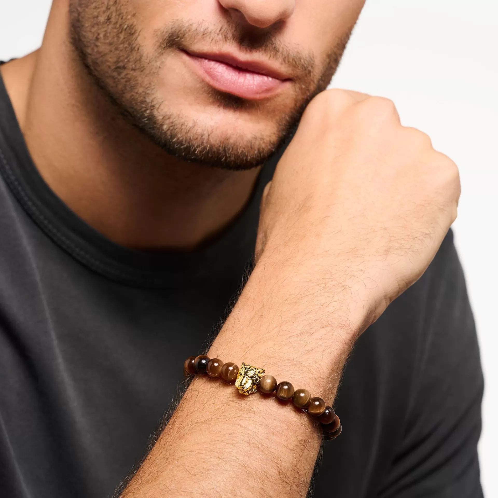 THOMAS SABO Armband | Armband<ARMBAND TIGER GULD gult guldfargad, brun, svart