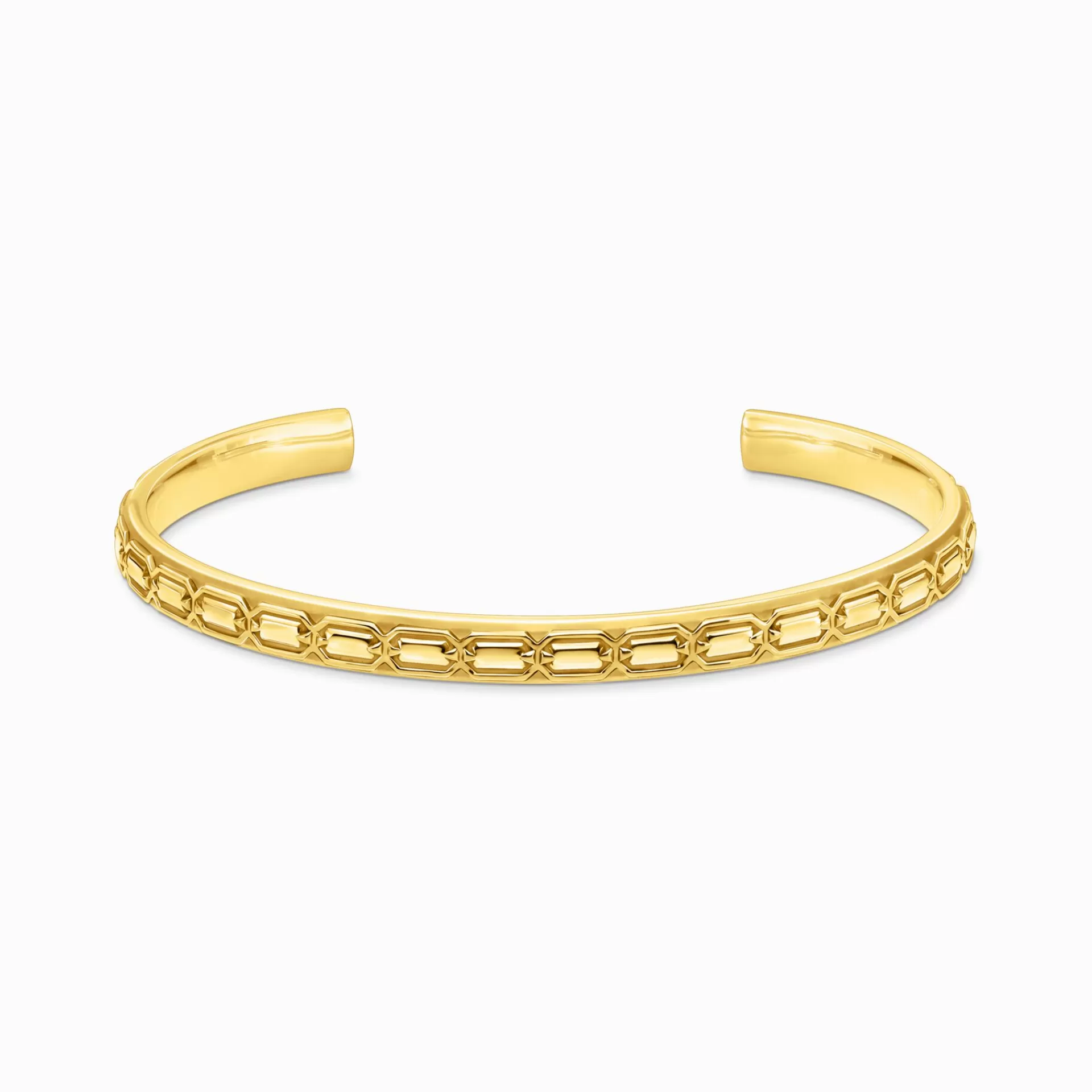 THOMAS SABO Armringar | Armringar<ARMRING, KROKODILFJ&AUML;LL, SMAL, PL&AUML;TERAD gult guldfargad