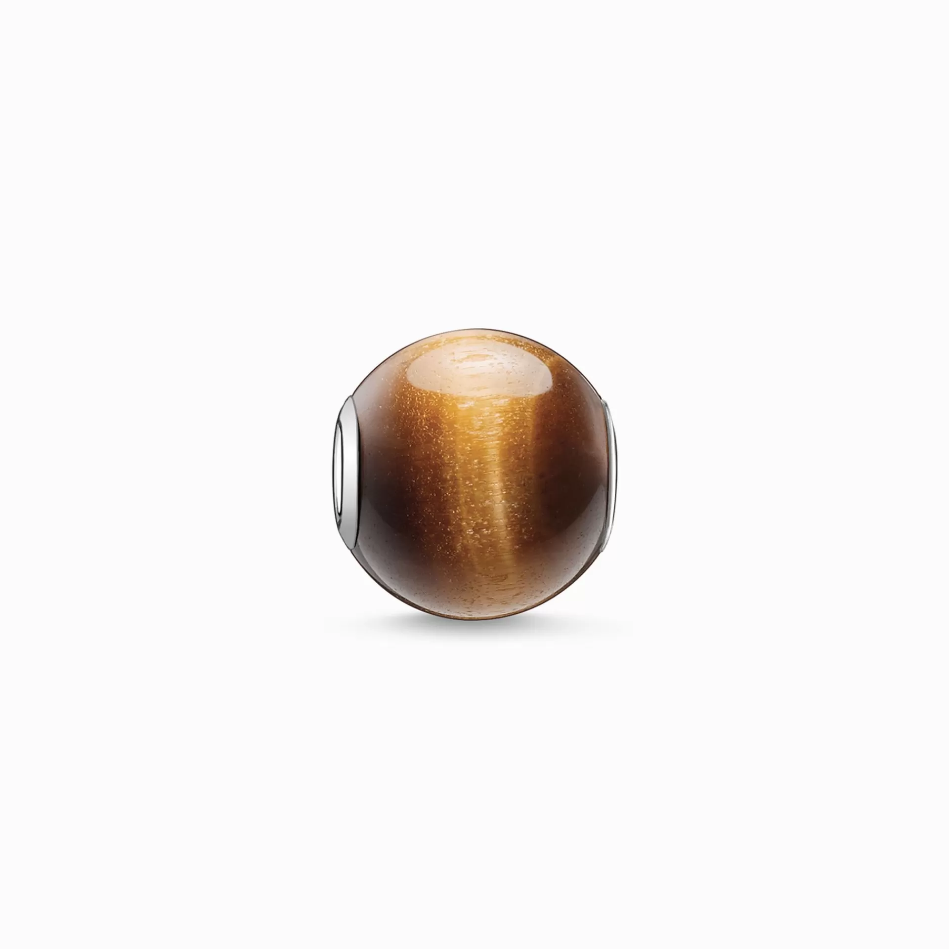THOMAS SABO Beads | Återvunnet 925 silver<BEAD BRUNT brun, silverfargad