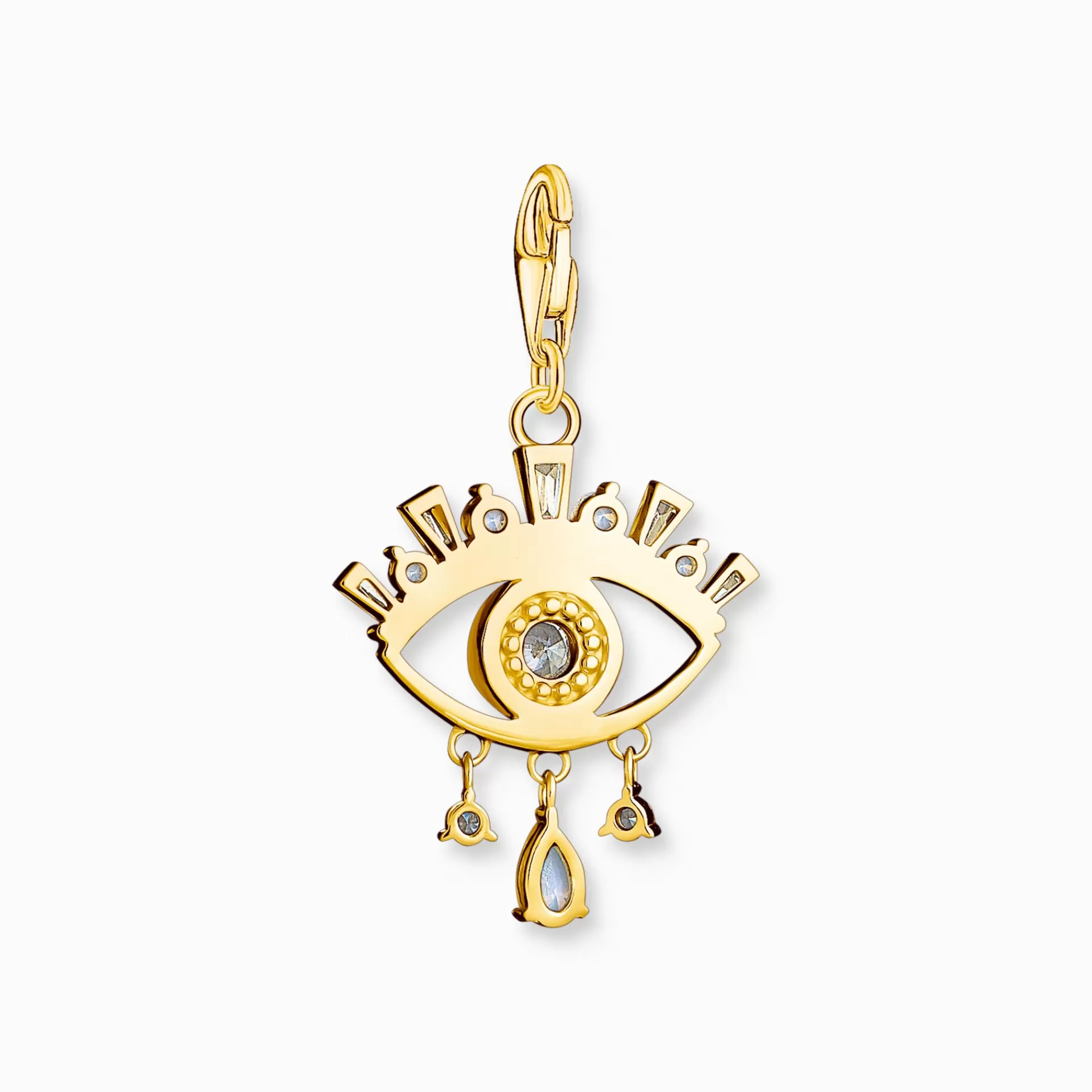 THOMAS SABO Charms | Charms<CHARM-H&AUML;NGSMYCKE BL&ARING;TT &OUML;GAT GULDPL&AUML;TERAD ljusblå, lavendel, gult guldfargad, vit