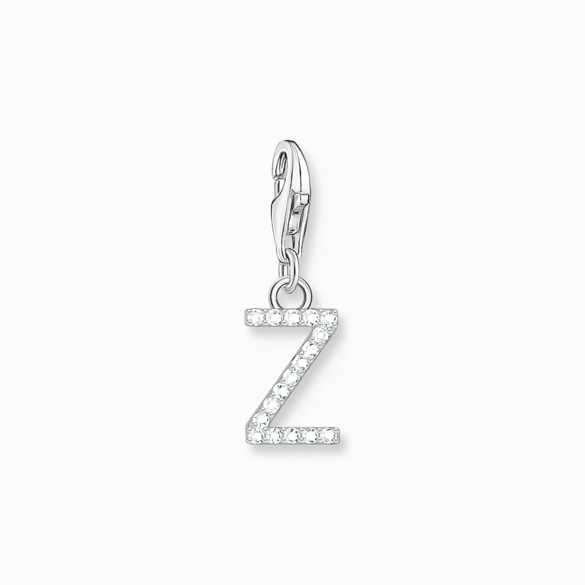 THOMAS SABO Charms | Charms<CHARM-H&AUML;NGSMYCKE BOKSTAVEN Z MED VITA STENAR SILVER vit, silverfargad