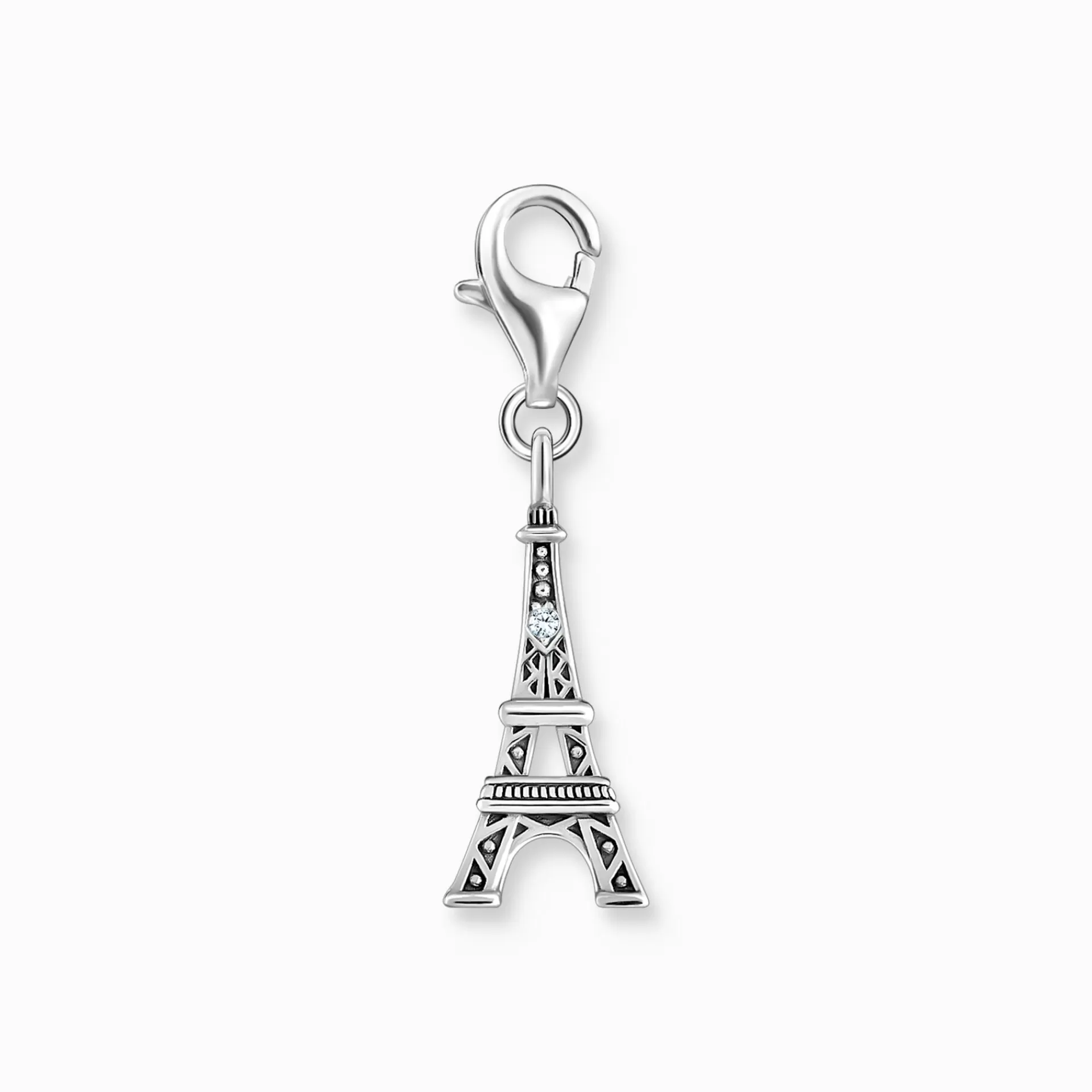 THOMAS SABO Charms | Charms<CHARM-H&AUML;NGSMYCKE EIFFELTORNET MED VIT ZIRKONIA, SILVER silverfargad, vit