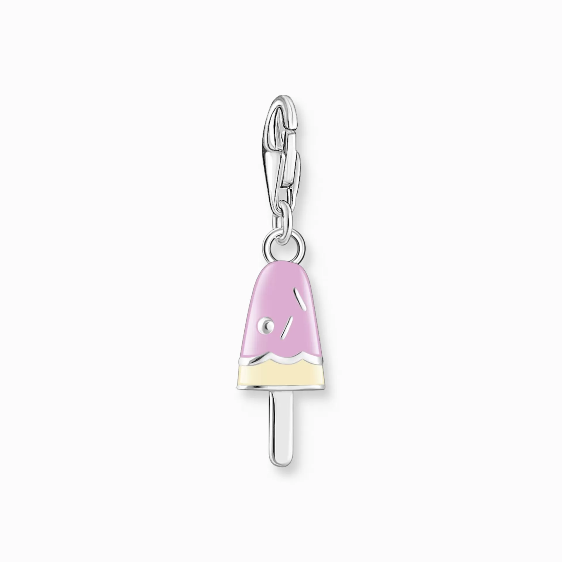 THOMAS SABO Charms | Charms<CHARM-H&AUML;NGSMYCKE F&AUML;RGGLAD GLASS MED VITA STENAR SILVER silverfargad, rosa, gul, vit