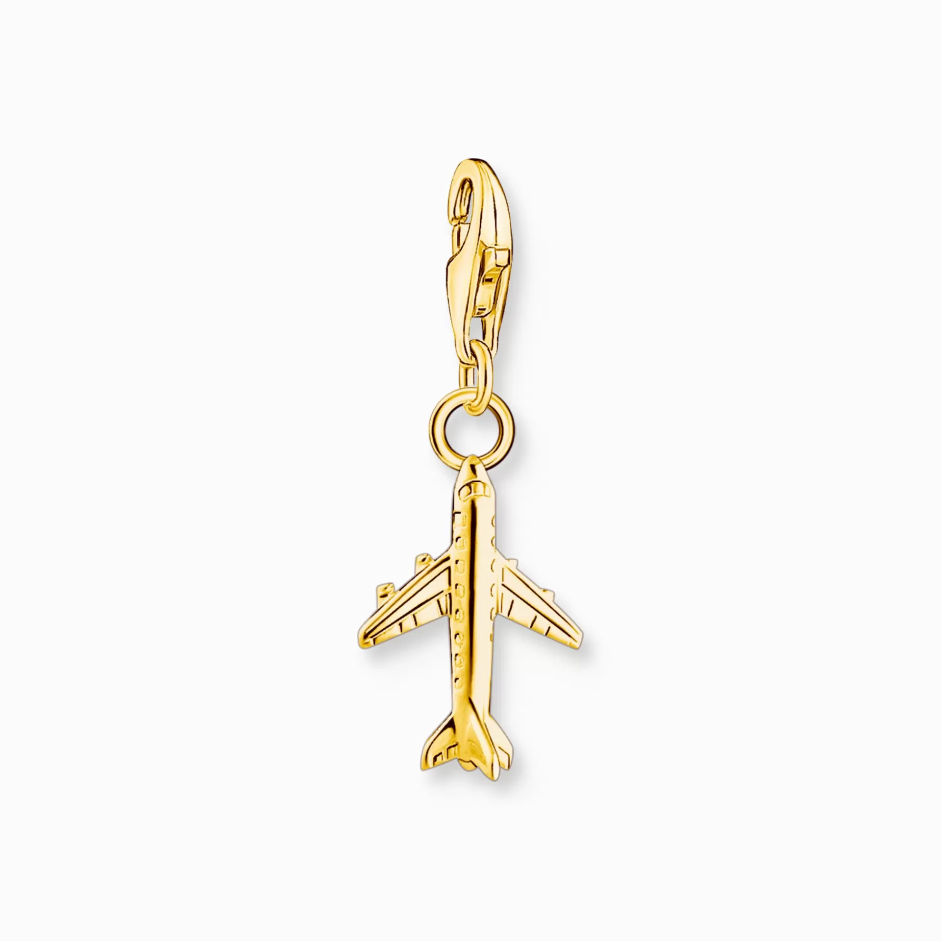 THOMAS SABO Charms | Charms<CHARM-H&AUML;NGSMYCKE FLYGPLAN GULDPL&AUML;TERAD gult guldfargad, silverfargad