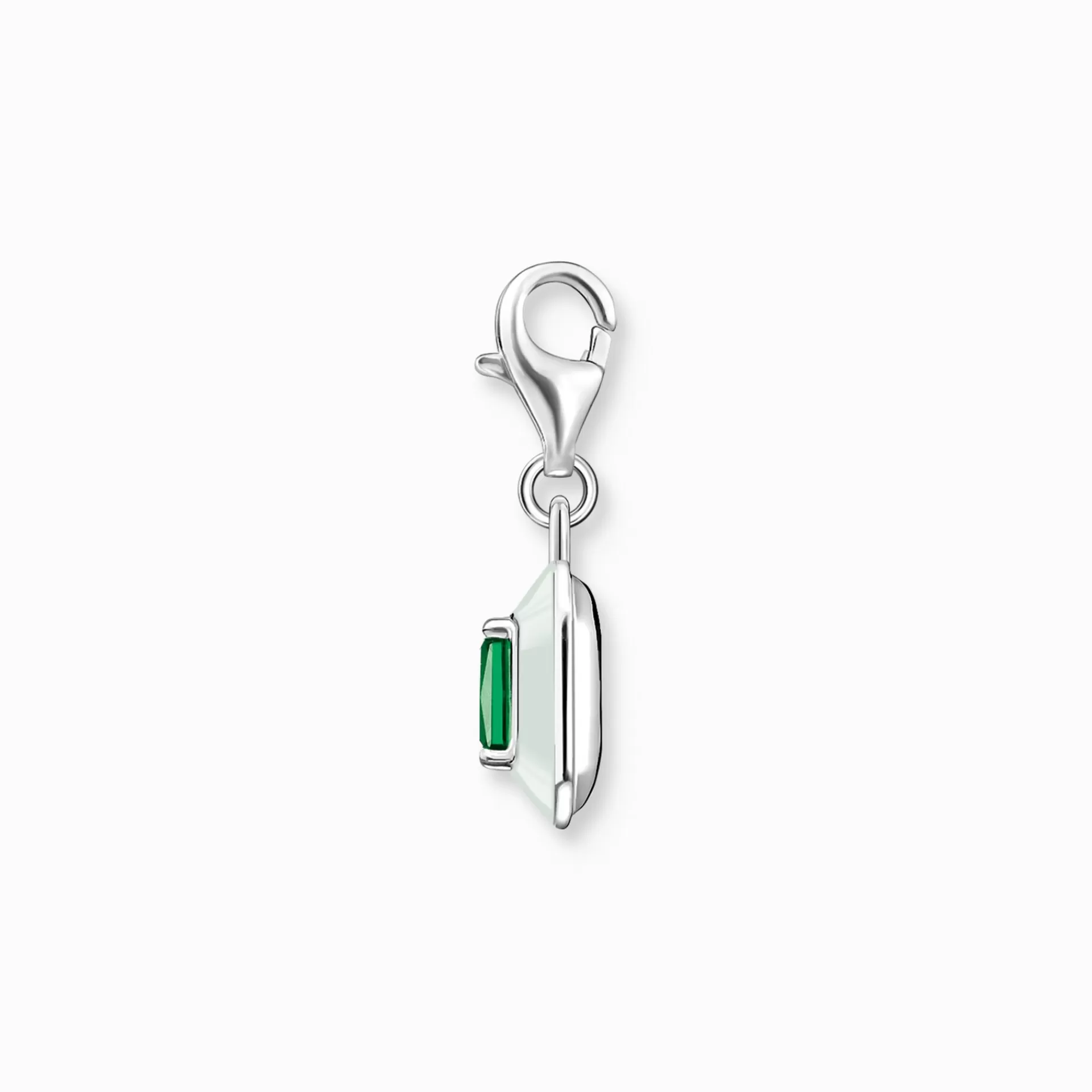 THOMAS SABO Charms | Charms<CHARM-H&AUML;NGSMYCKE GR&OUML;N STEN SILVER silverfargad, ljusgrön, grön