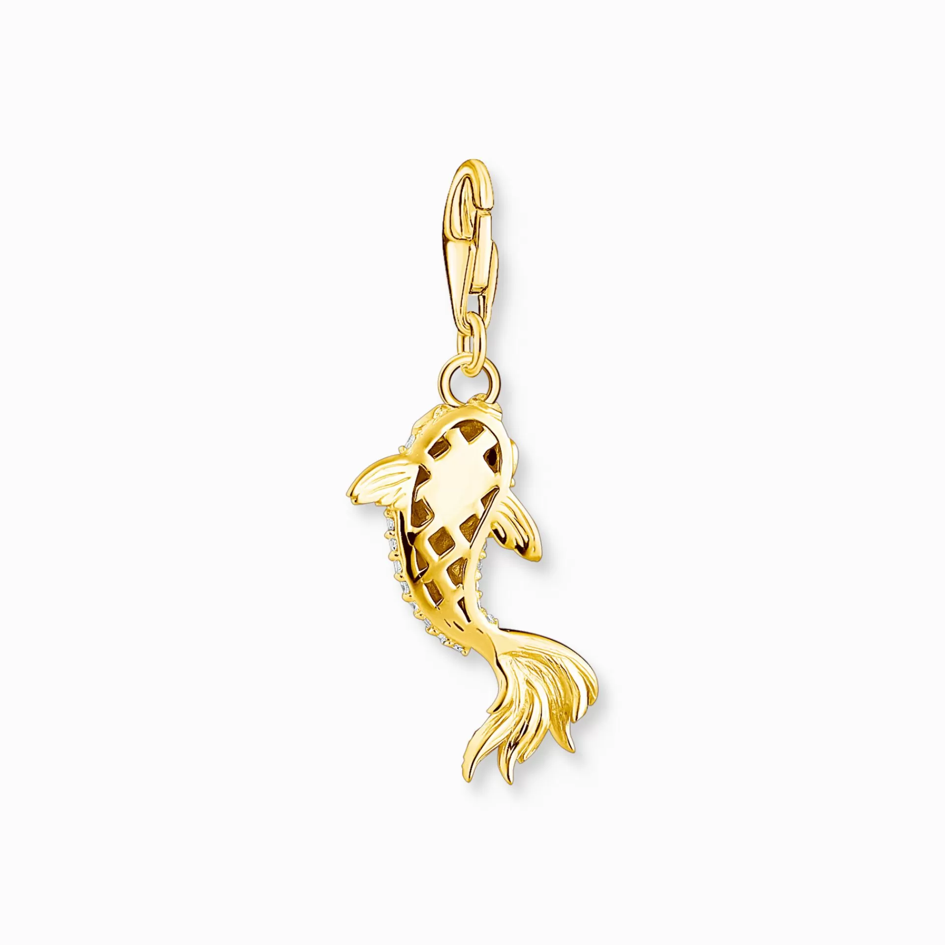THOMAS SABO Charms | Charms<CHARM-H&AUML;NGSMYCKE KOI GULD gult guldfargad, svart, vit, ljusblå