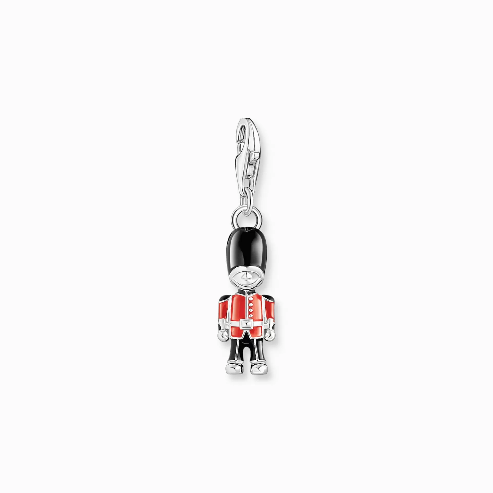 THOMAS SABO Charms | Charms<CHARM-H&AUML;NGSMYCKE LONDON KUNGLIG H&OUML;GVAKT, SILVER silverfargad, röd, svart