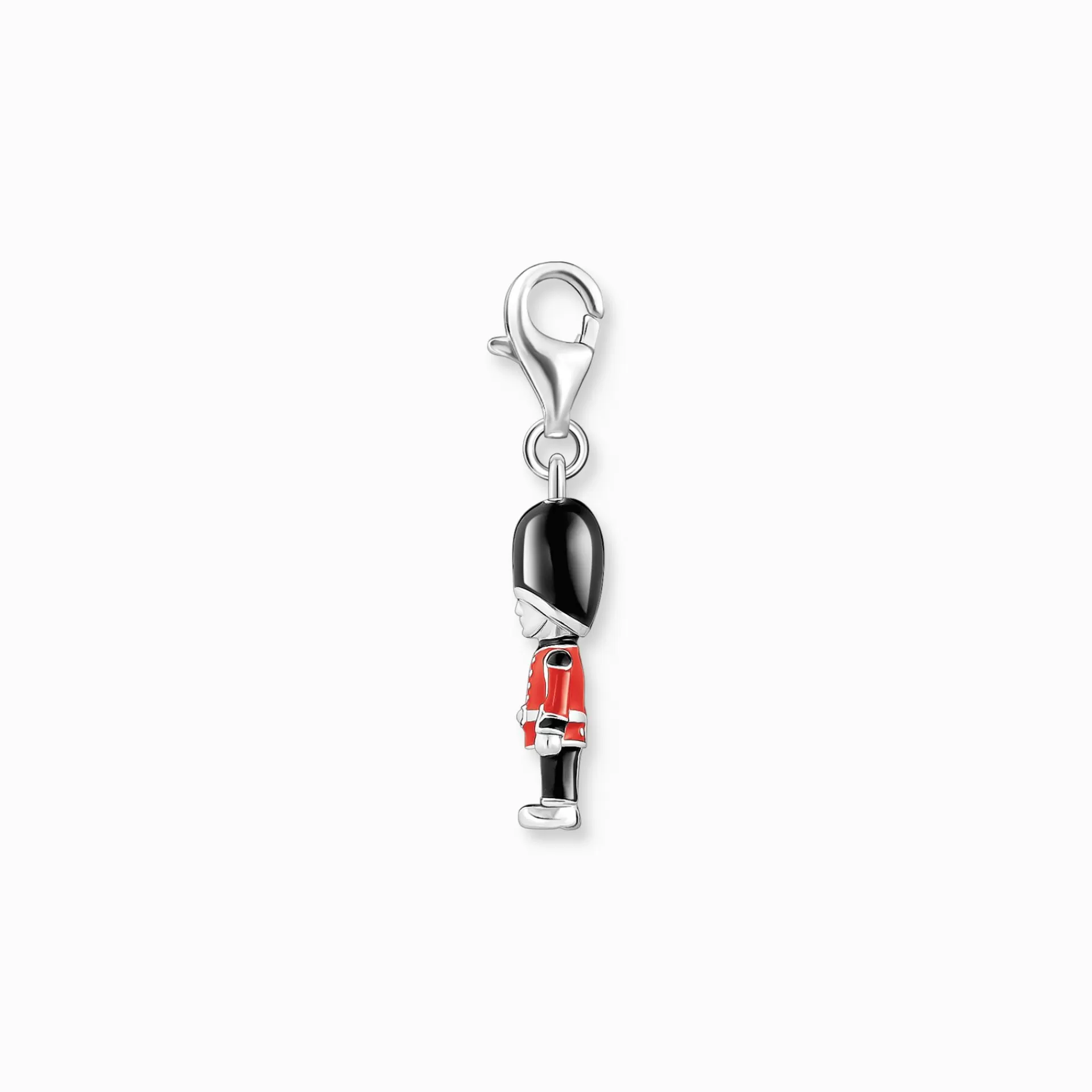 THOMAS SABO Charms | Charms<CHARM-H&AUML;NGSMYCKE LONDON KUNGLIG H&OUML;GVAKT, SILVER silverfargad, röd, svart