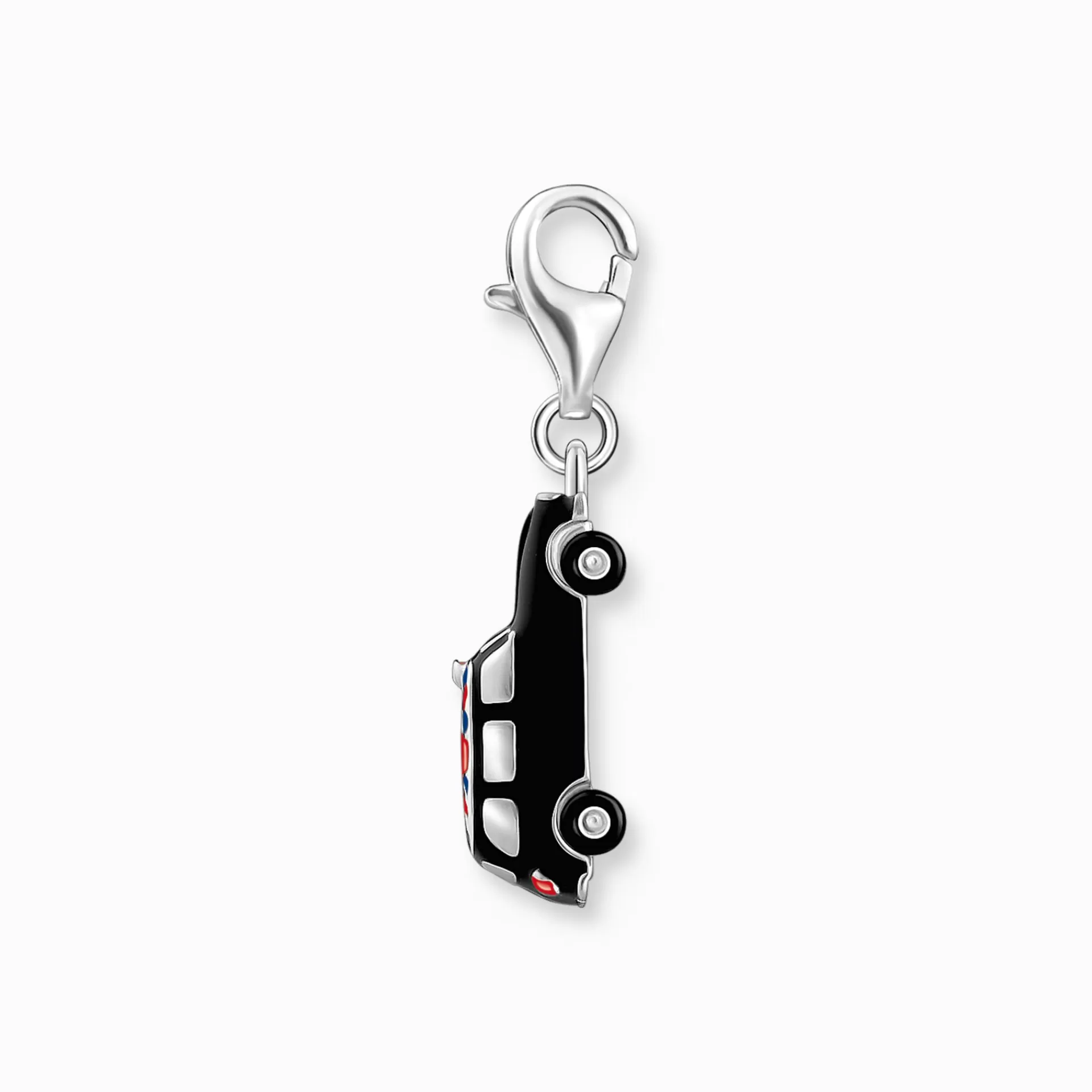 THOMAS SABO Charms | Charms<CHARM-H&AUML;NGSMYCKE LONDON-TAXI MED UNION JACK, SILVER silverfargad, röd, blå, orange, svart
