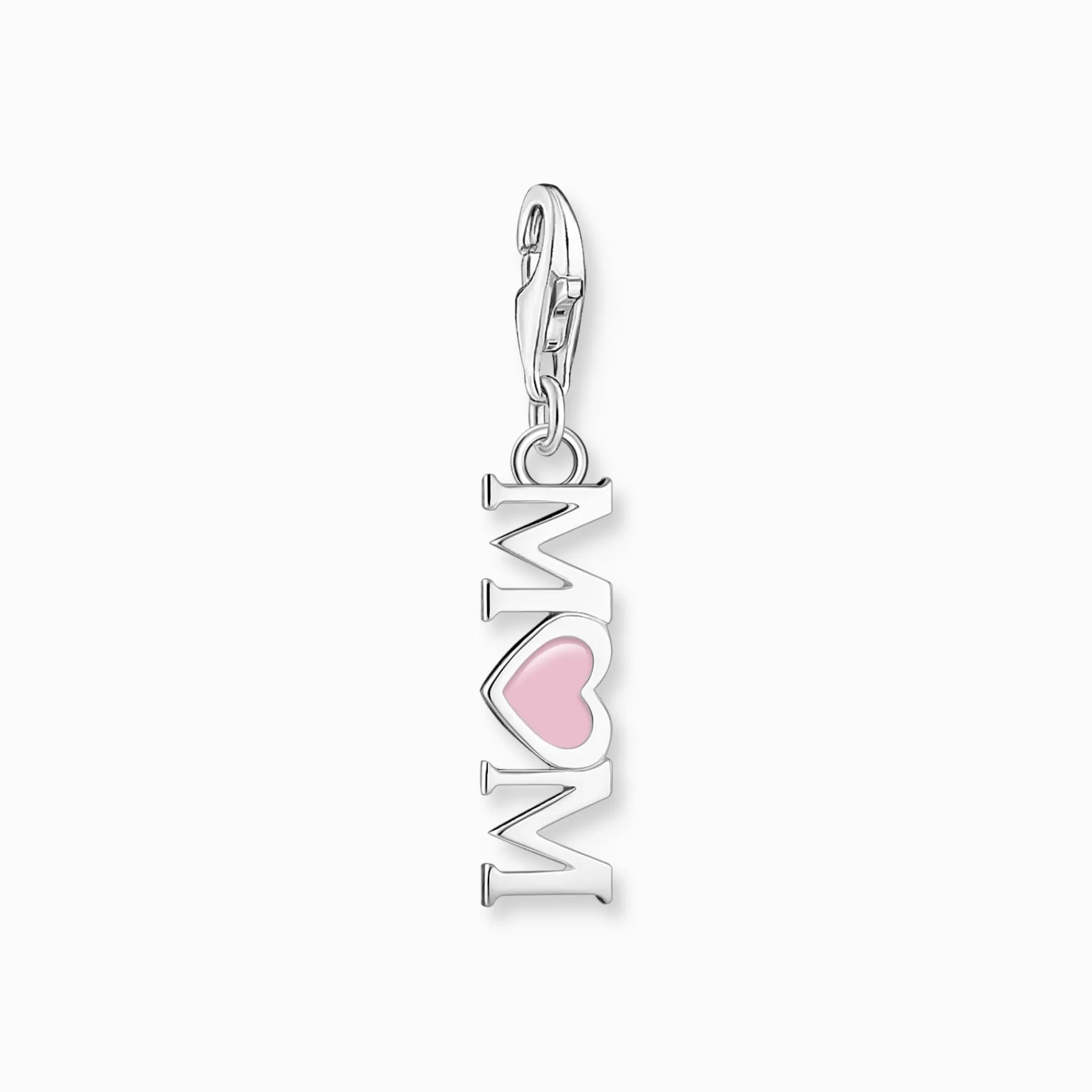 THOMAS SABO Charms | Charms<CHARM-H&AUML;NGSMYCKE MOM MED ROSA HJ&AUML;RTA SILVER silverfargad, rosa