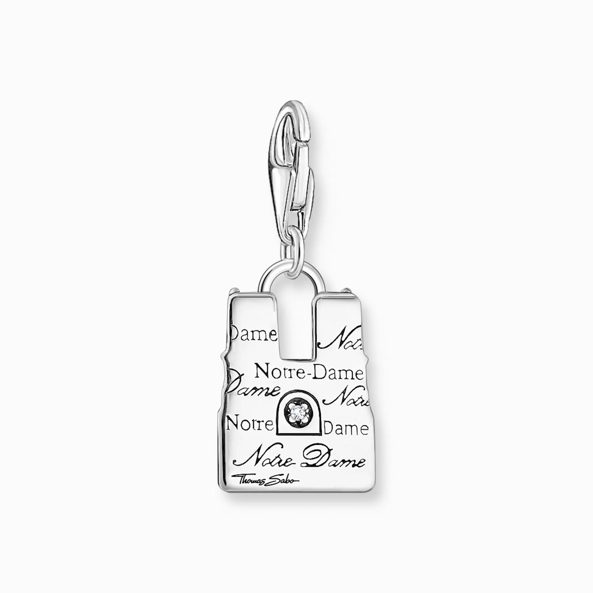 THOMAS SABO Charms | Charms<CHARM-H&AUML;NGSMYCKE NOTRE-DAME, SILVER silverfargad, vit