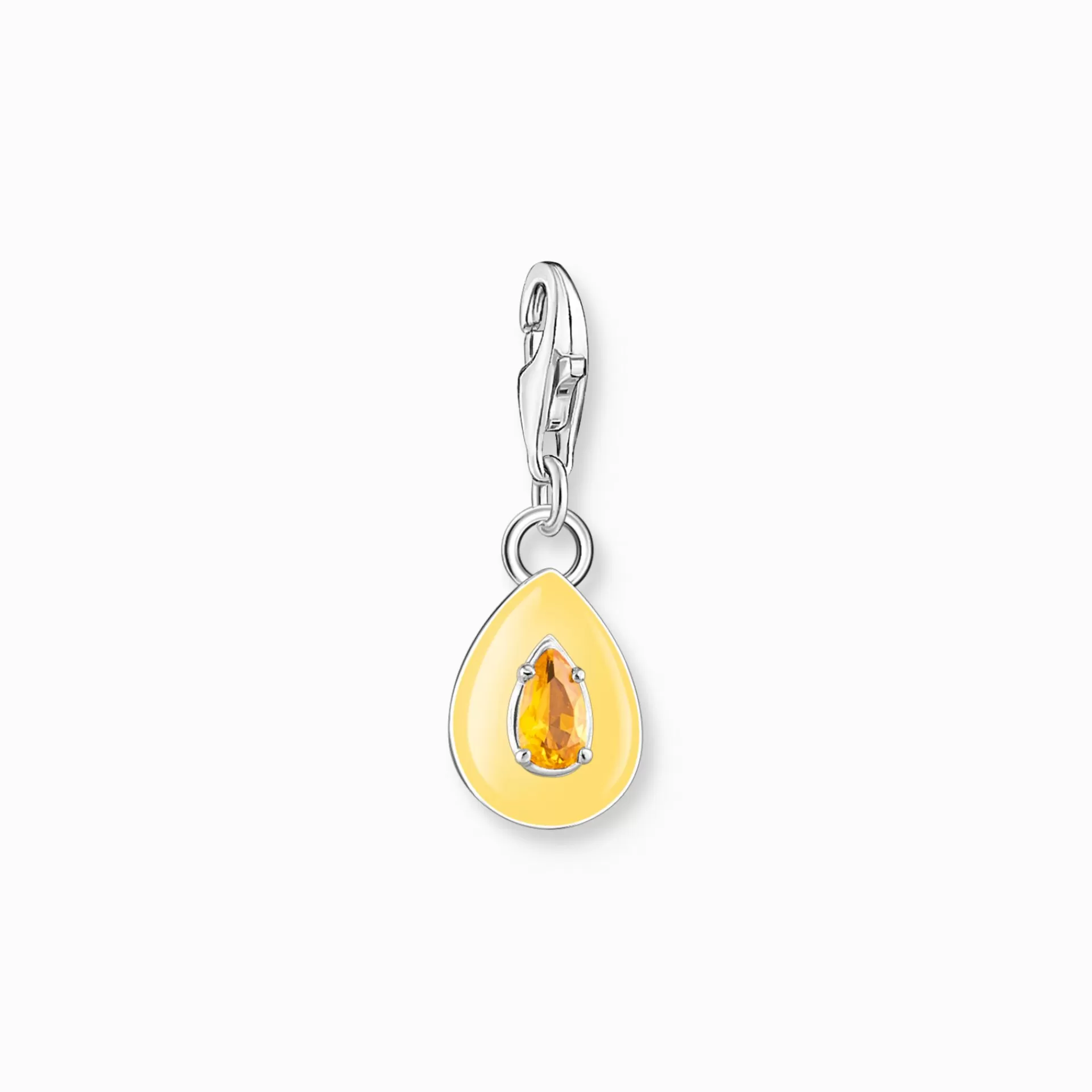 THOMAS SABO Charms | Charms<CHARM-H&AUML;NGSMYCKE ORANGE DROPPE SILVER silverfargad, orange