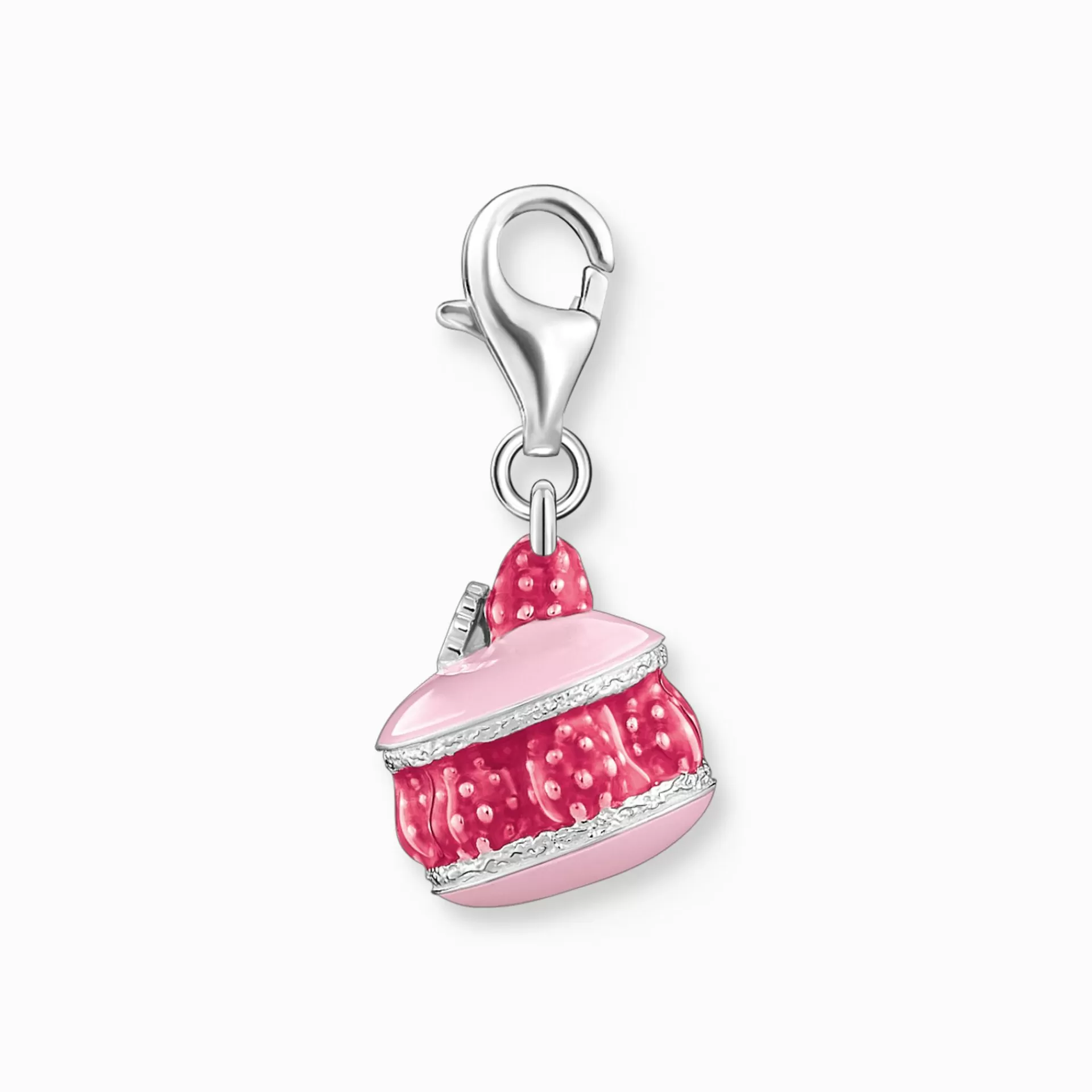 THOMAS SABO Charms | Charms<CHARM-H&AUML;NGSMYCKE ROSA HALLON-MACARON, SILVER silverfargad, rosa