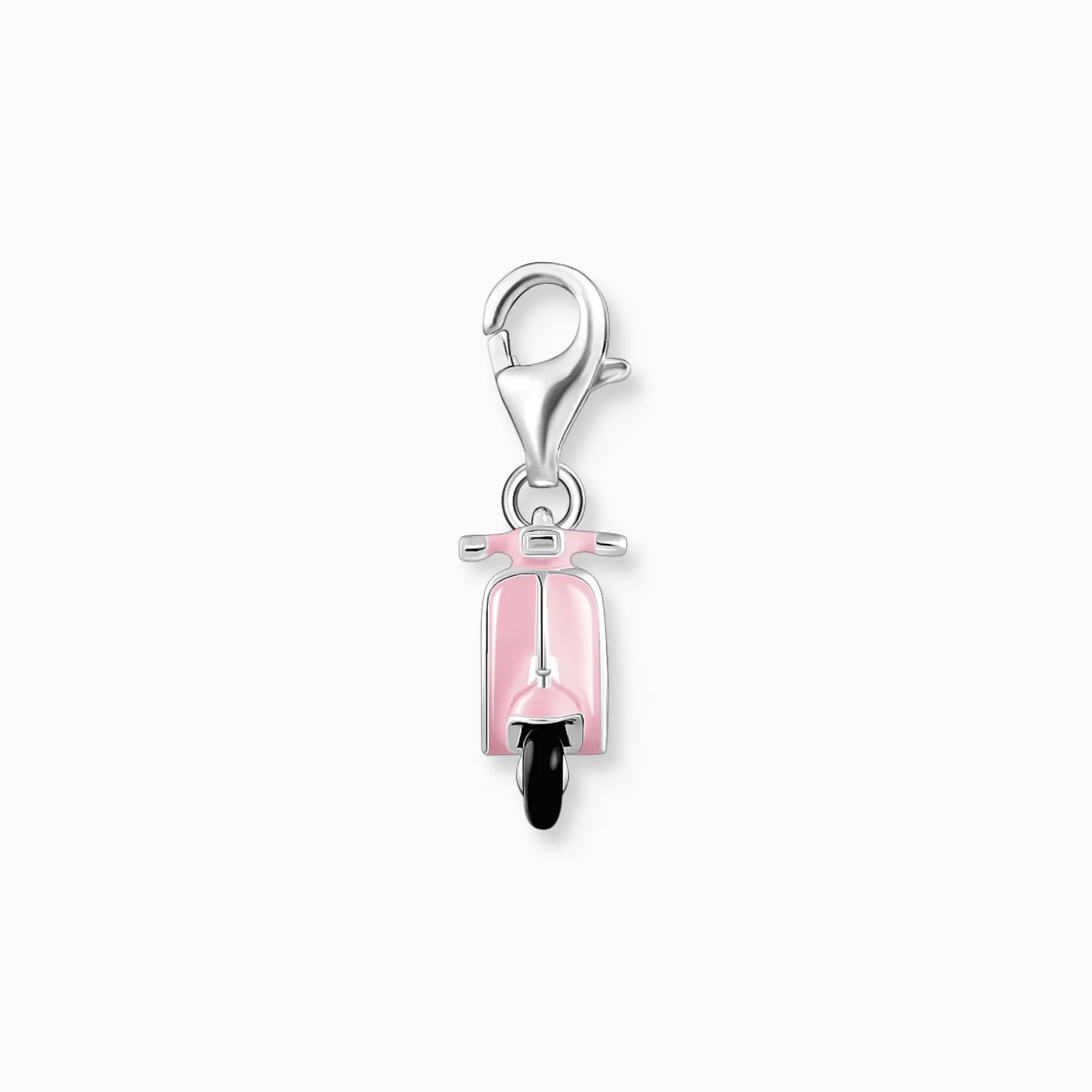 THOMAS SABO Charms | Charms<CHARM-H&AUML;NGSMYCKE ROSA SKOTER SILVER silverfargad, rosa, svart
