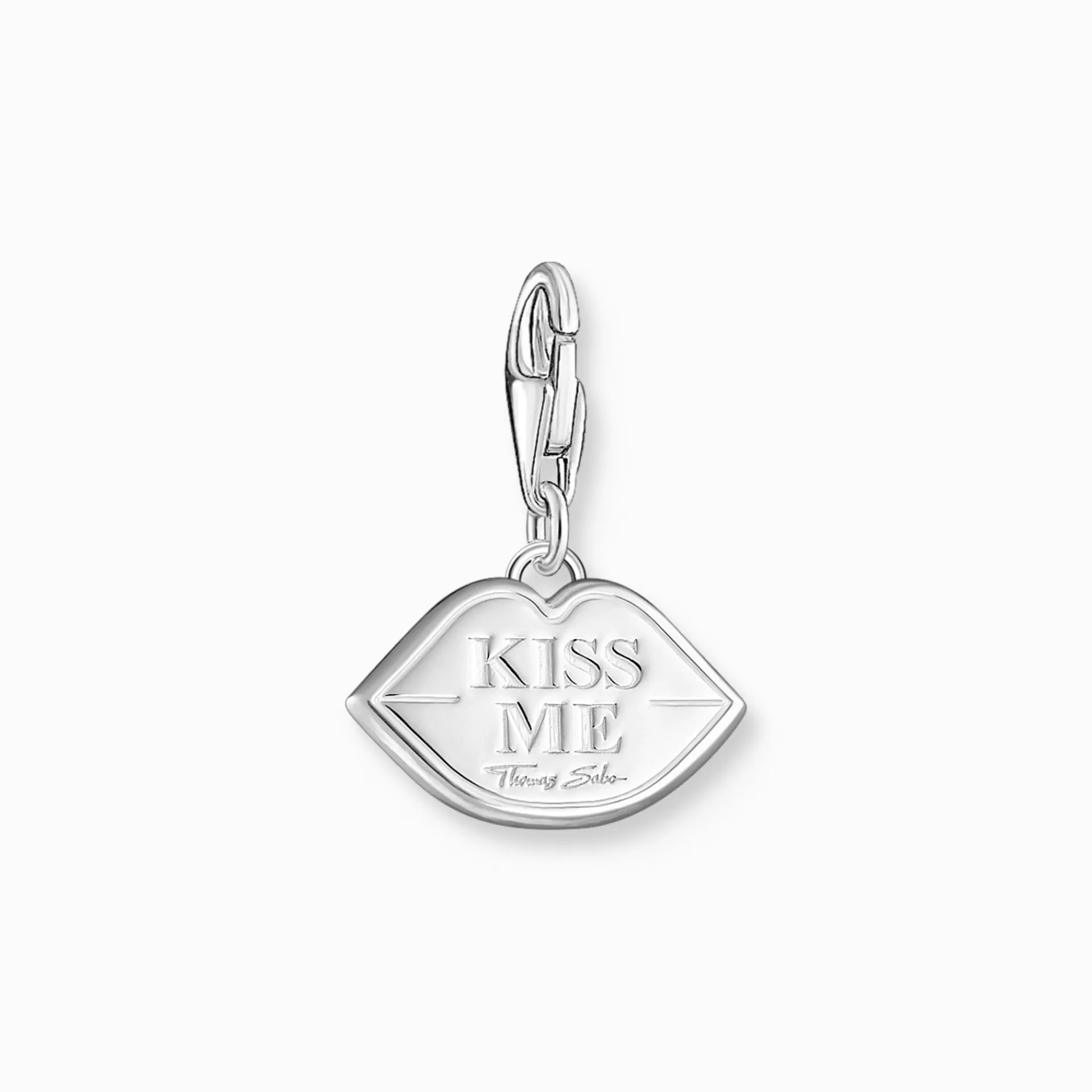 THOMAS SABO Charms | Charms<CHARM-H&AUML;NGSMYCKE R&OUML;D PUSSMUN, SILVER silverfargad, röd