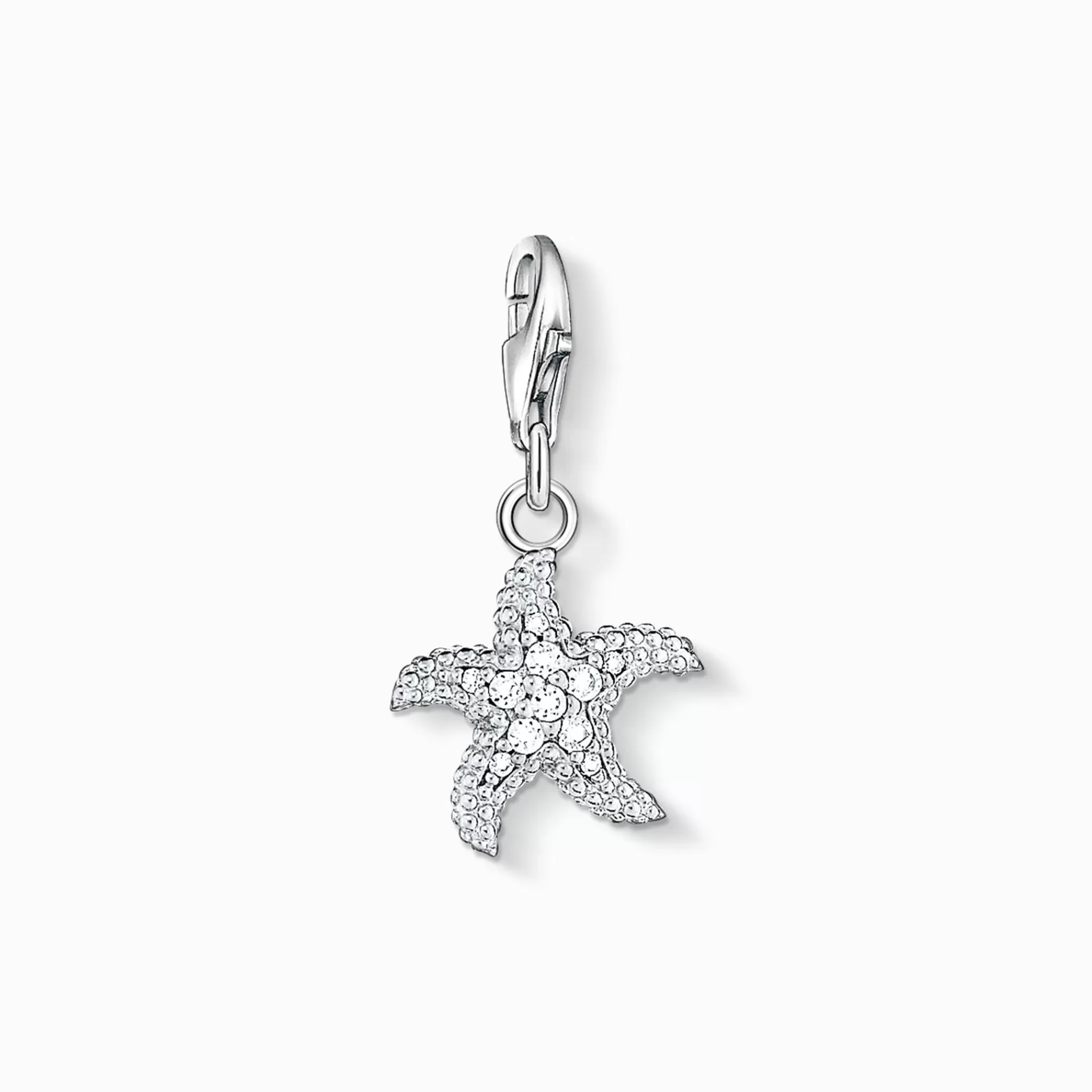 THOMAS SABO Charms | Charms<CHARM-H&AUML;NGSMYCKE SJ&OUML;STJ&AUML;RNA silverfargad, vit