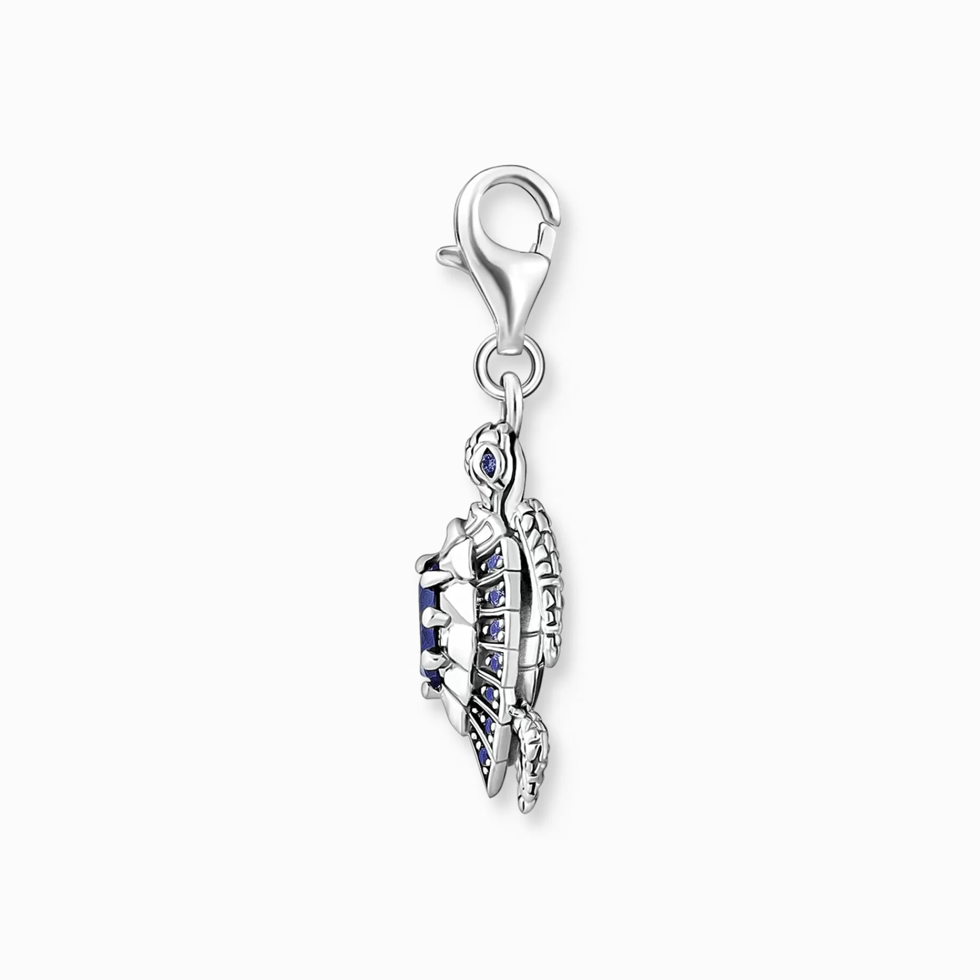 THOMAS SABO Charms | Charms<CHARM-H&AUML;NGSMYCKE SK&OUML;LDPADDA MED BL&ARING; STENAR silverfargad, blå, ljusblå
