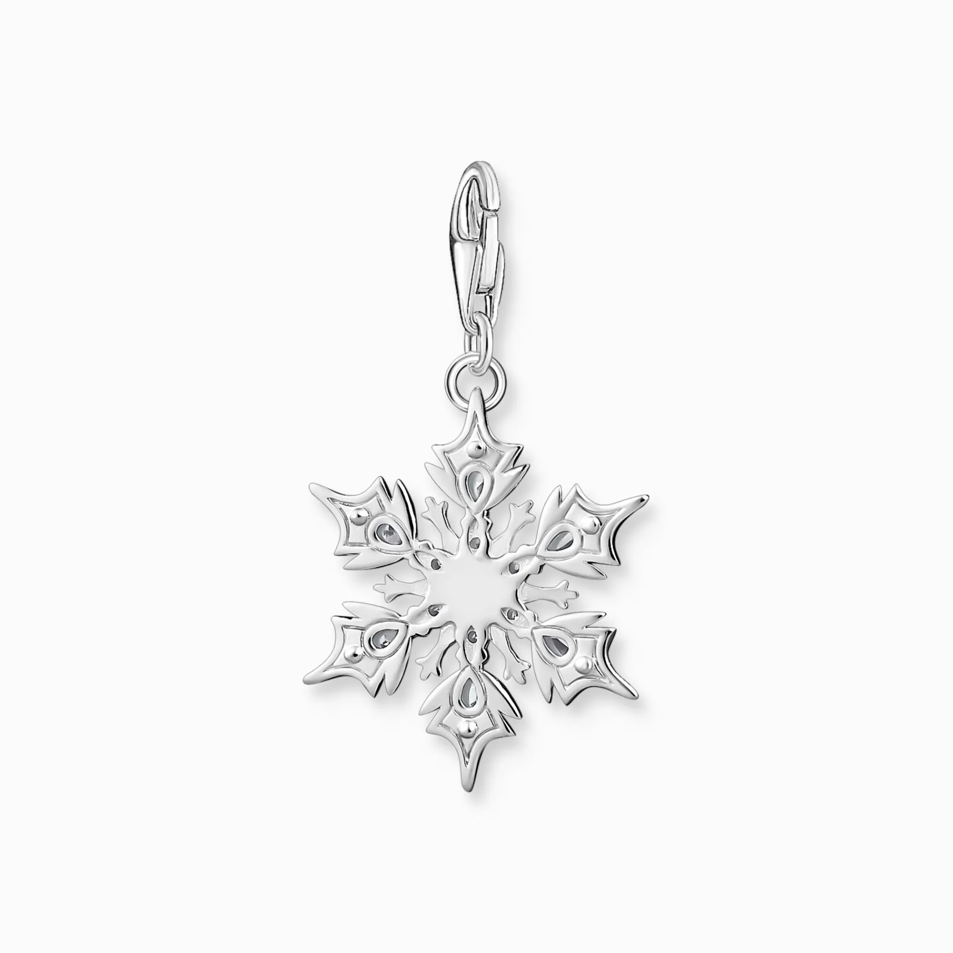 THOMAS SABO Charms | Charms<CHARM-H&AUML;NGSMYCKE SN&OUML;FLINGA MED BL&ARING; STENAR SILVER silverfargad, vit, blå, ljusblå