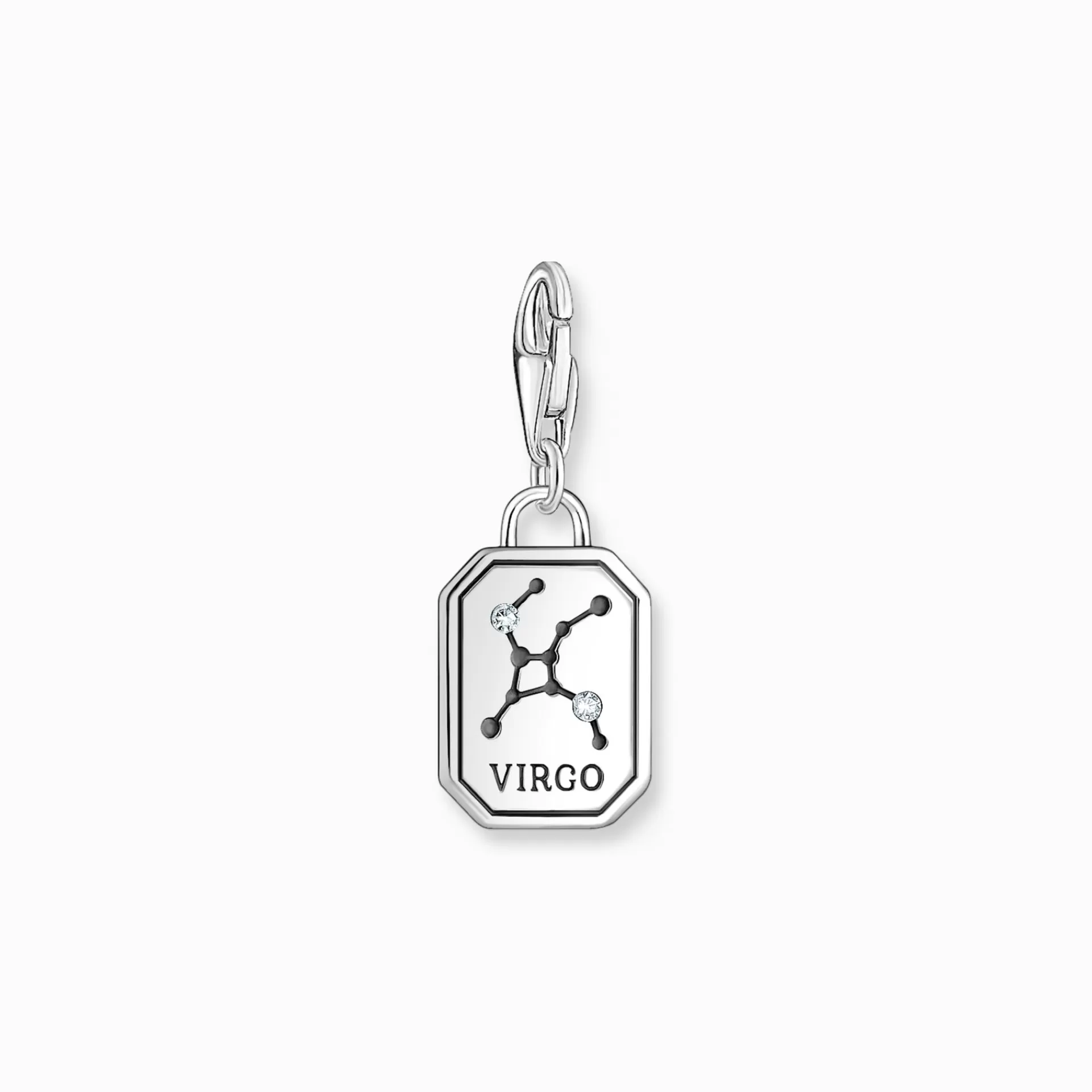 THOMAS SABO Charms | Charms<CHARM-H&AUML;NGSMYCKE STJ&AUML;RNTECKNET JUNGFRUN MED STENAR, SILVER silverfargad, vit