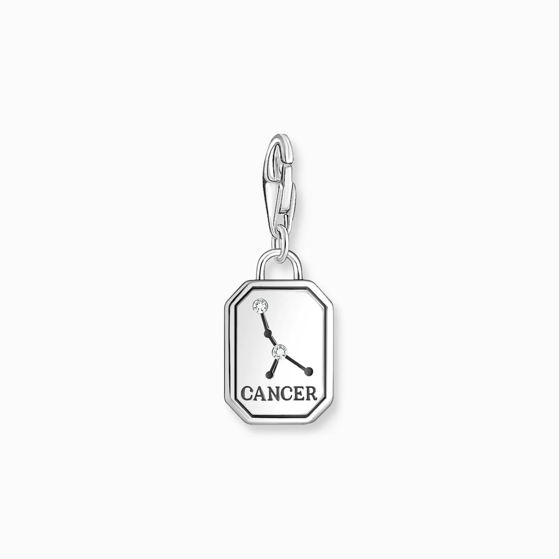 THOMAS SABO Charms | Charms<CHARM-H&AUML;NGSMYCKE STJ&AUML;RNTECKNET KR&AUML;FTAN MED STENAR, SILVER silverfargad, vit