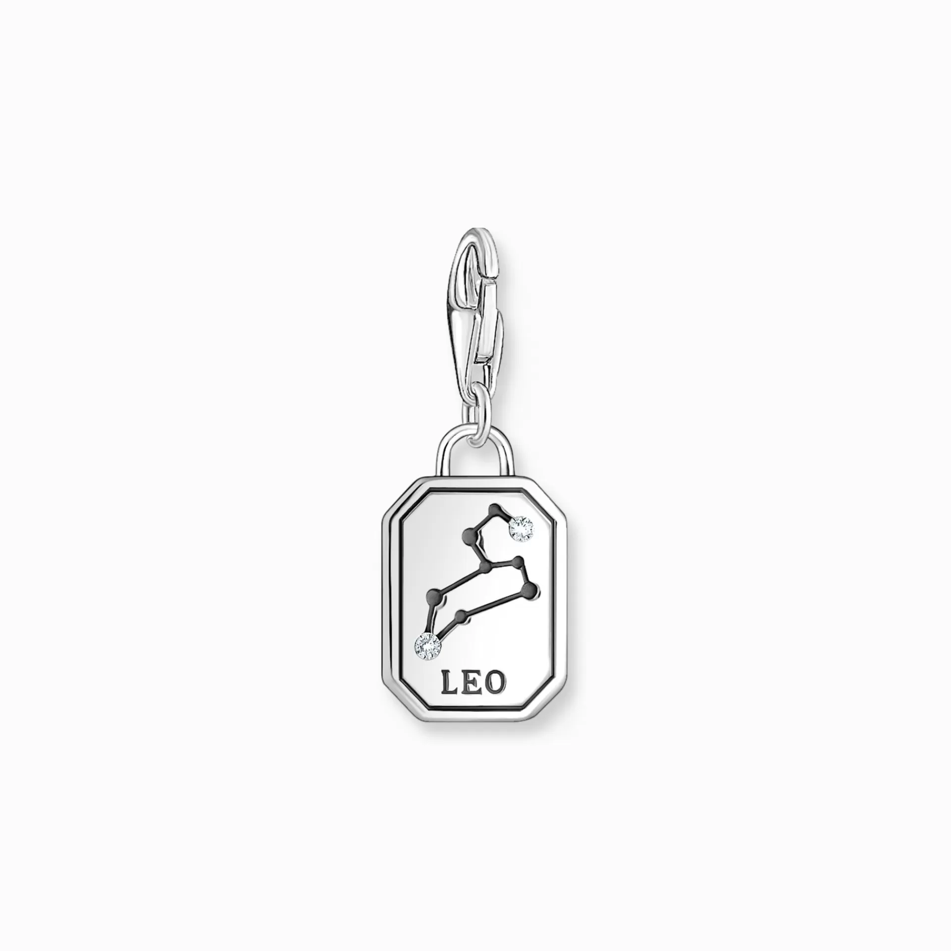 THOMAS SABO Charms | Charms<CHARM-H&AUML;NGSMYCKE STJ&AUML;RNTECKNET LEJONET MED STENAR, SILVER silverfargad, vit