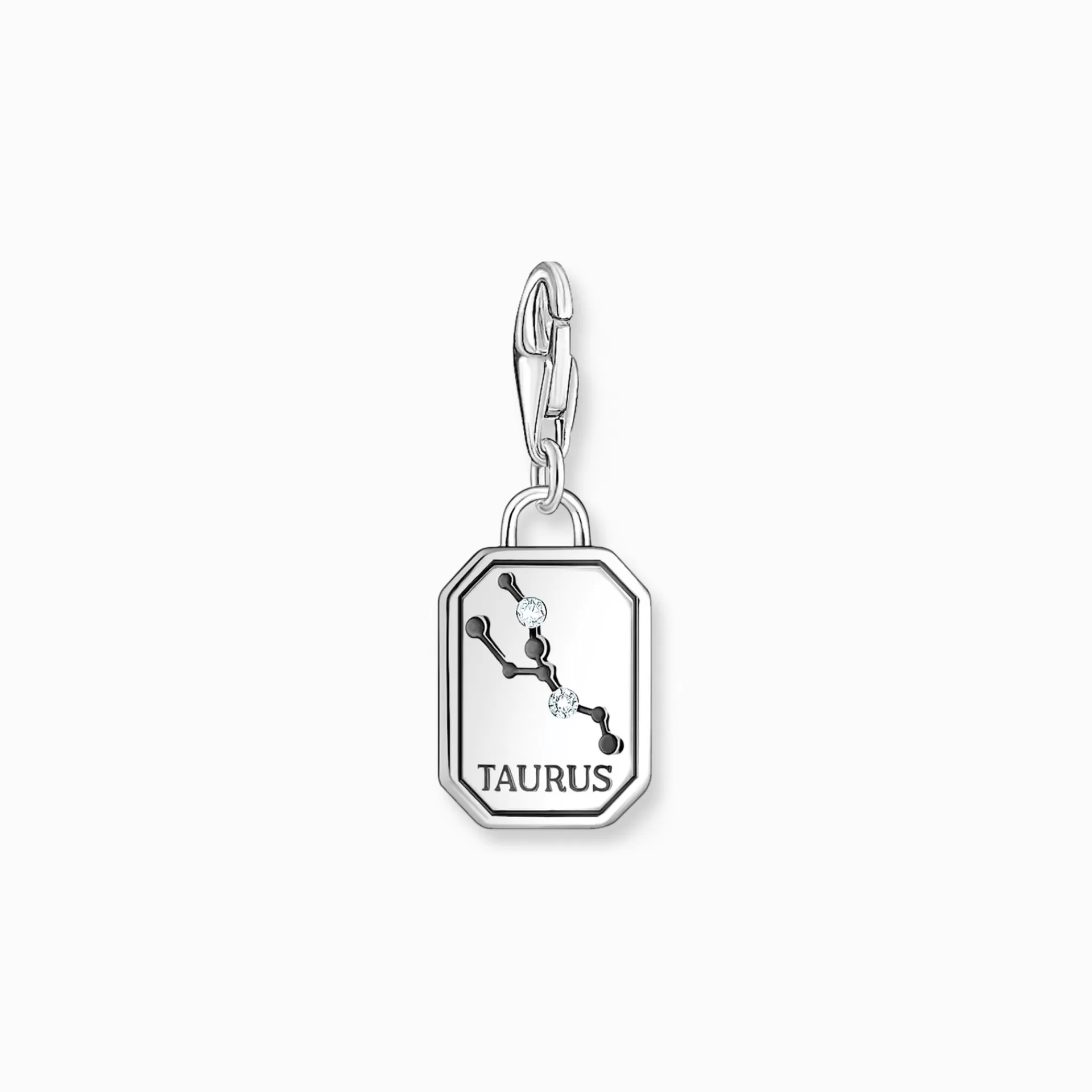 THOMAS SABO Charms | Charms<CHARM-H&AUML;NGSMYCKE STJ&AUML;RNTECKNET OXEN MED STENAR, SILVER silverfargad, vit