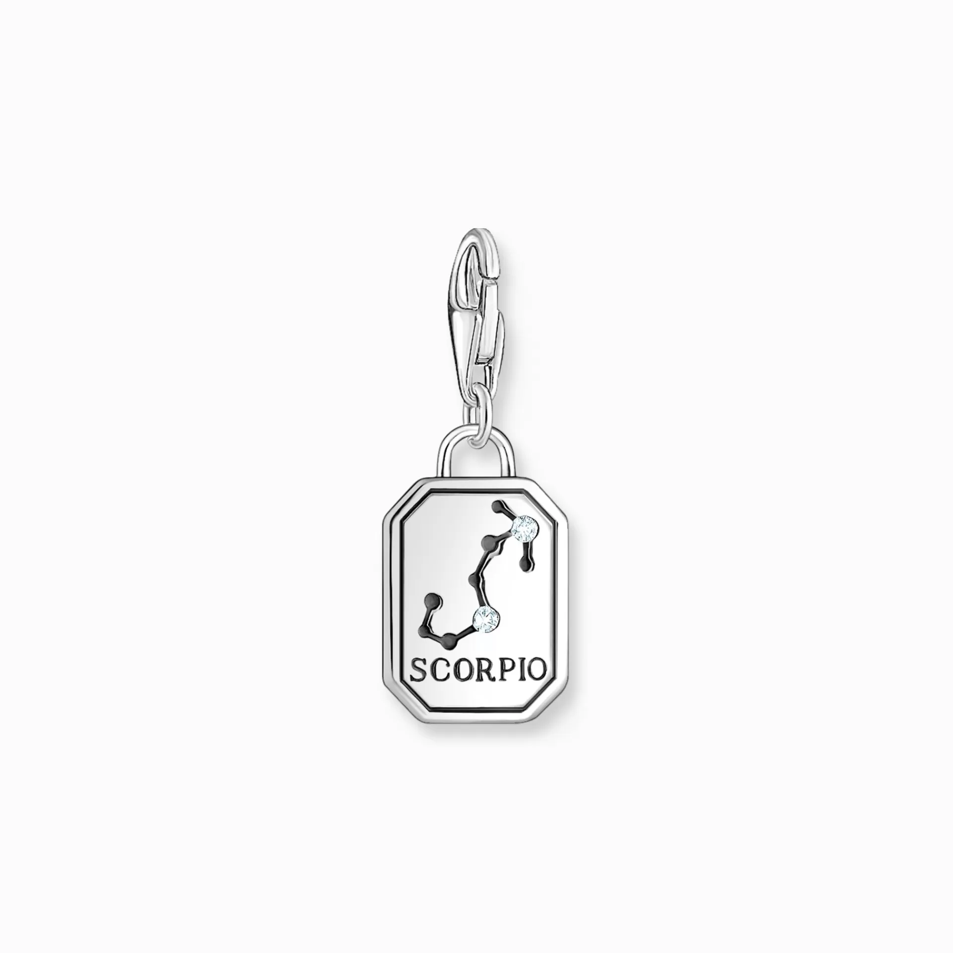 THOMAS SABO Charms | Charms<CHARM-H&AUML;NGSMYCKE STJ&AUML;RNTECKNET SKORPIONEN MED STENAR, SILVER silverfargad, vit