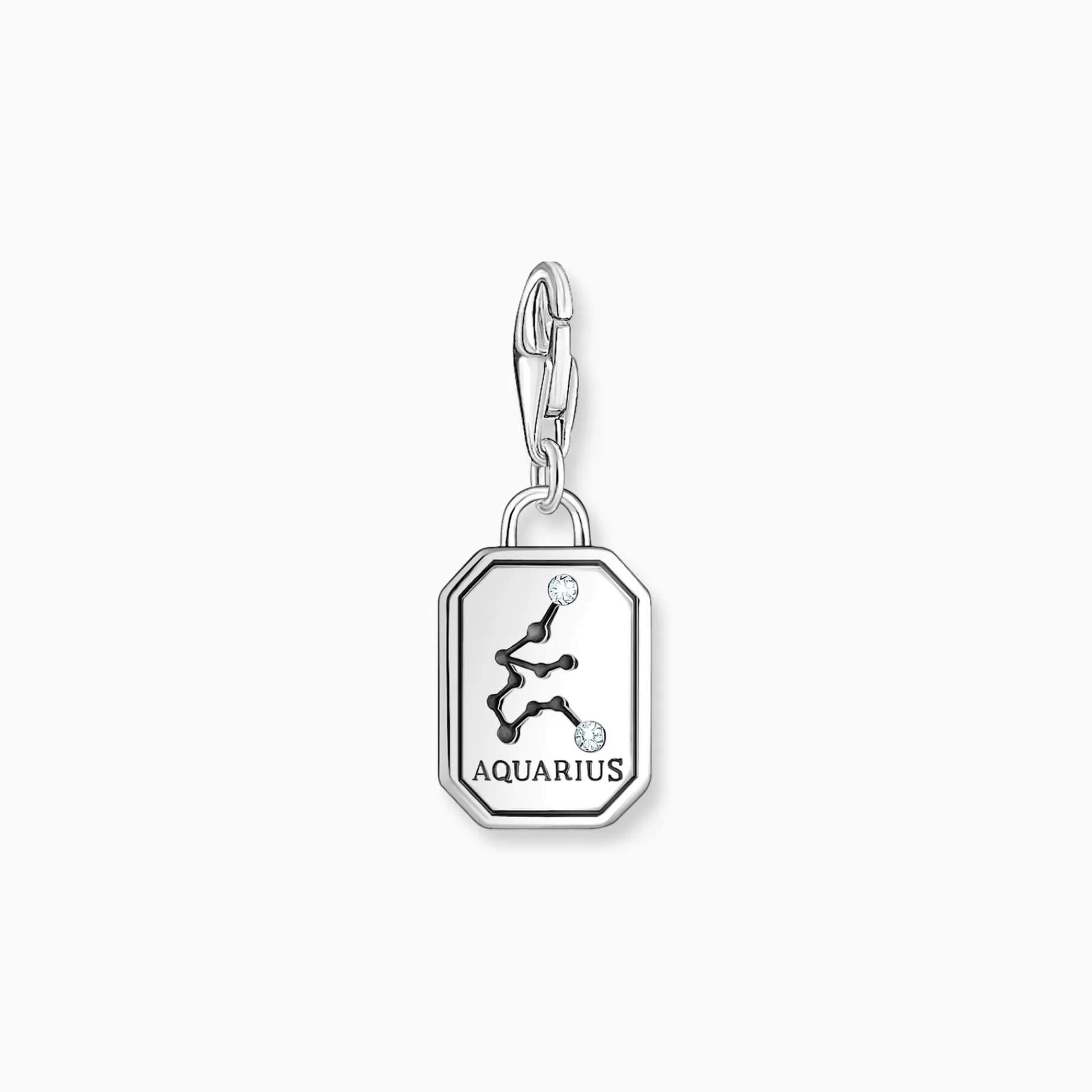 THOMAS SABO Charms | Charms<CHARM-H&AUML;NGSMYCKE STJ&AUML;RNTECKNET VATTUMANNEN MED STENAR, SILVER silverfargad, vit