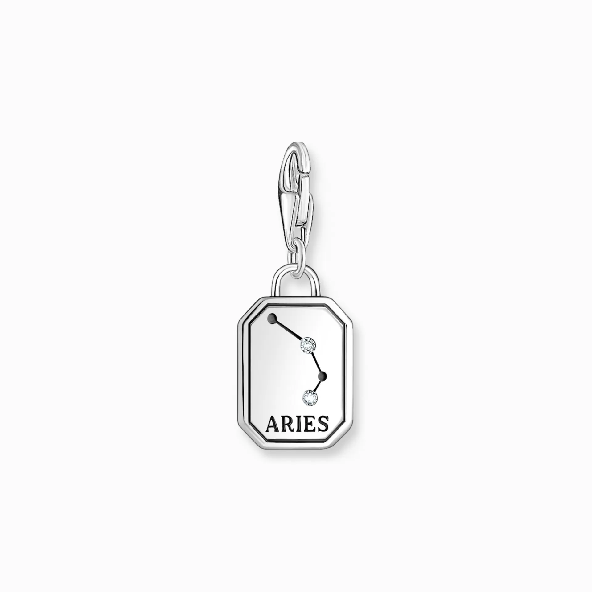 THOMAS SABO Charms | Charms<CHARM-H&AUML;NGSMYCKE STJ&AUML;RNTECKNET V&AUML;DUREN MED STENAR, SILVER silverfargad, vit