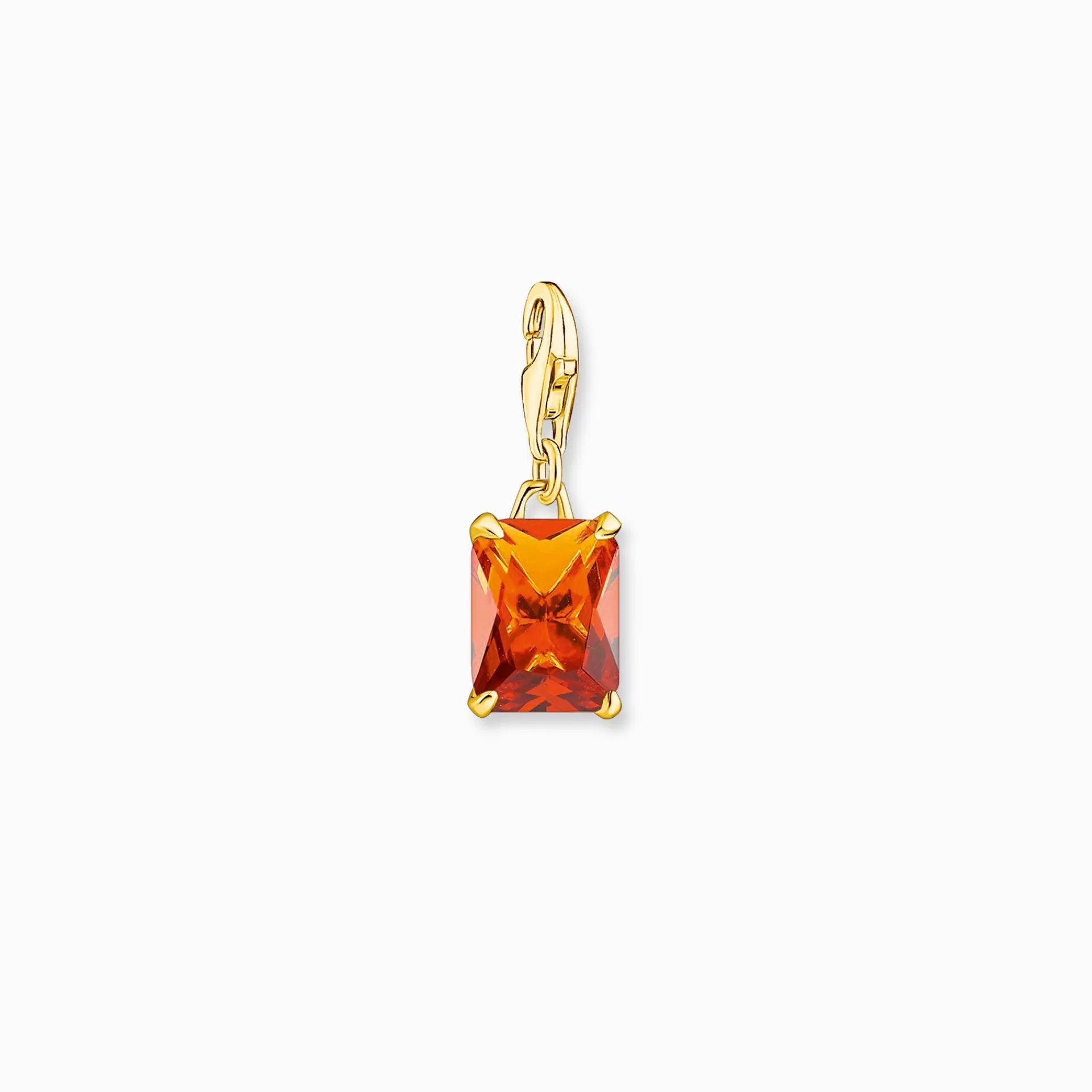 THOMAS SABO Charms | Charms<CHARM-H&AUML;NGSMYCKE STOR STEN ORANGE gult guldfargad, gul
