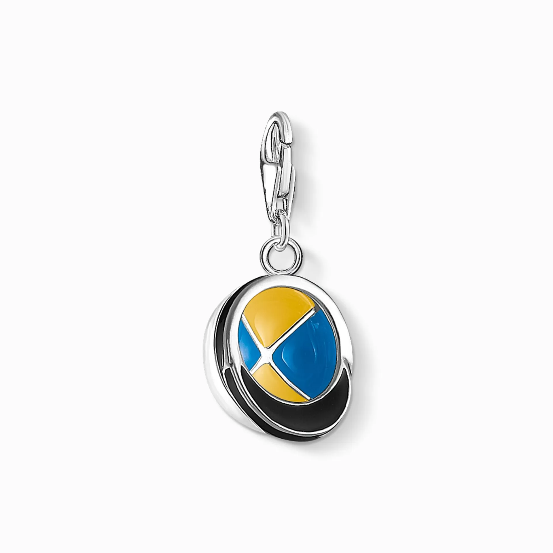THOMAS SABO Charms | Charms<CHARM-H&AUML;NGSMYCKE STUDENTM&OUML;SSA SVERIGE svart, silverfargad, vit