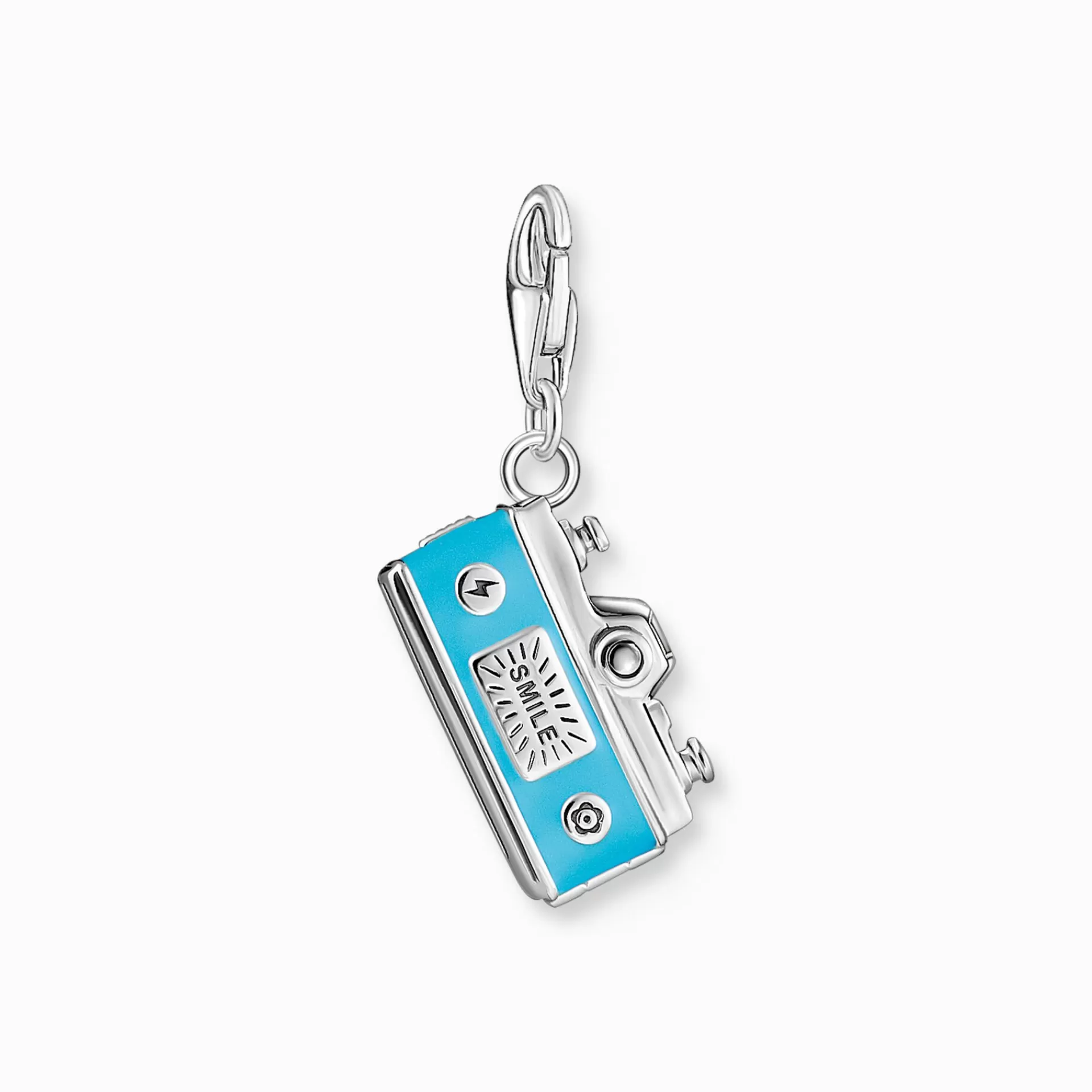 THOMAS SABO Charms | Charms<CHARM-H&AUML;NGSMYCKE TURKOSA RETROKAMERA SILVER blå, grön, orange, röd, silverfargad, vit