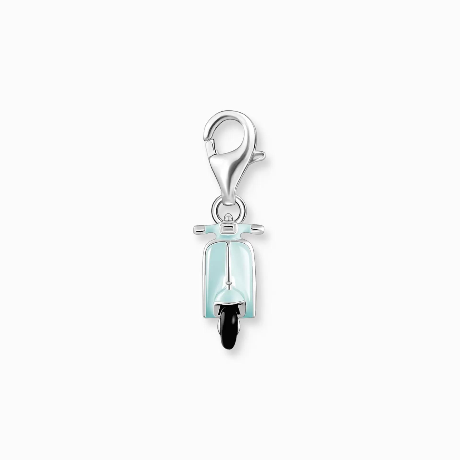 THOMAS SABO Charms | Charms<CHARM-H&AUML;NGSMYCKE TURKOSA SKOTER SILVER , silverfargad, svart